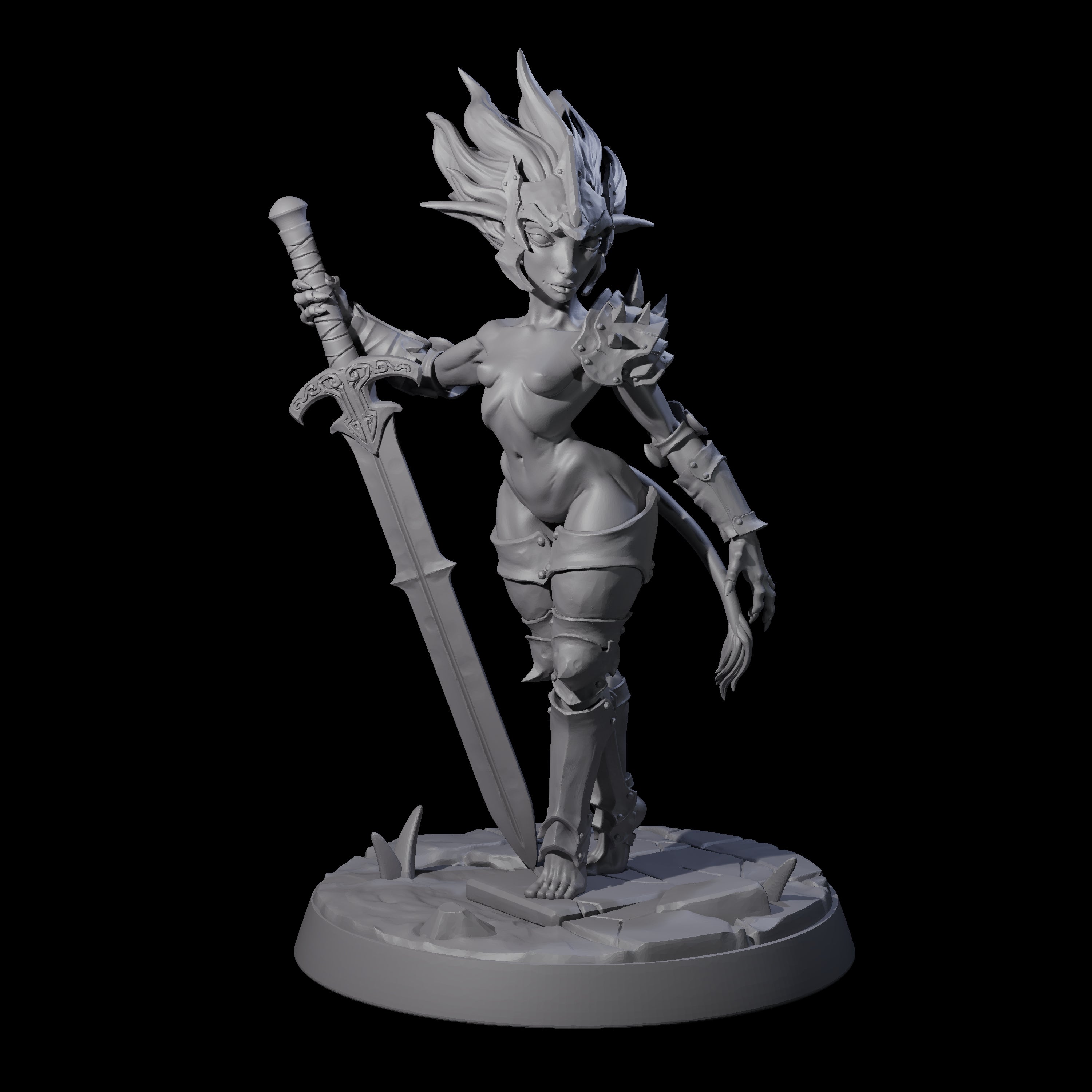 Calm Troll Pin-up Miniature for Dungeons and Dragons, Pathfinder or other TTRPGs