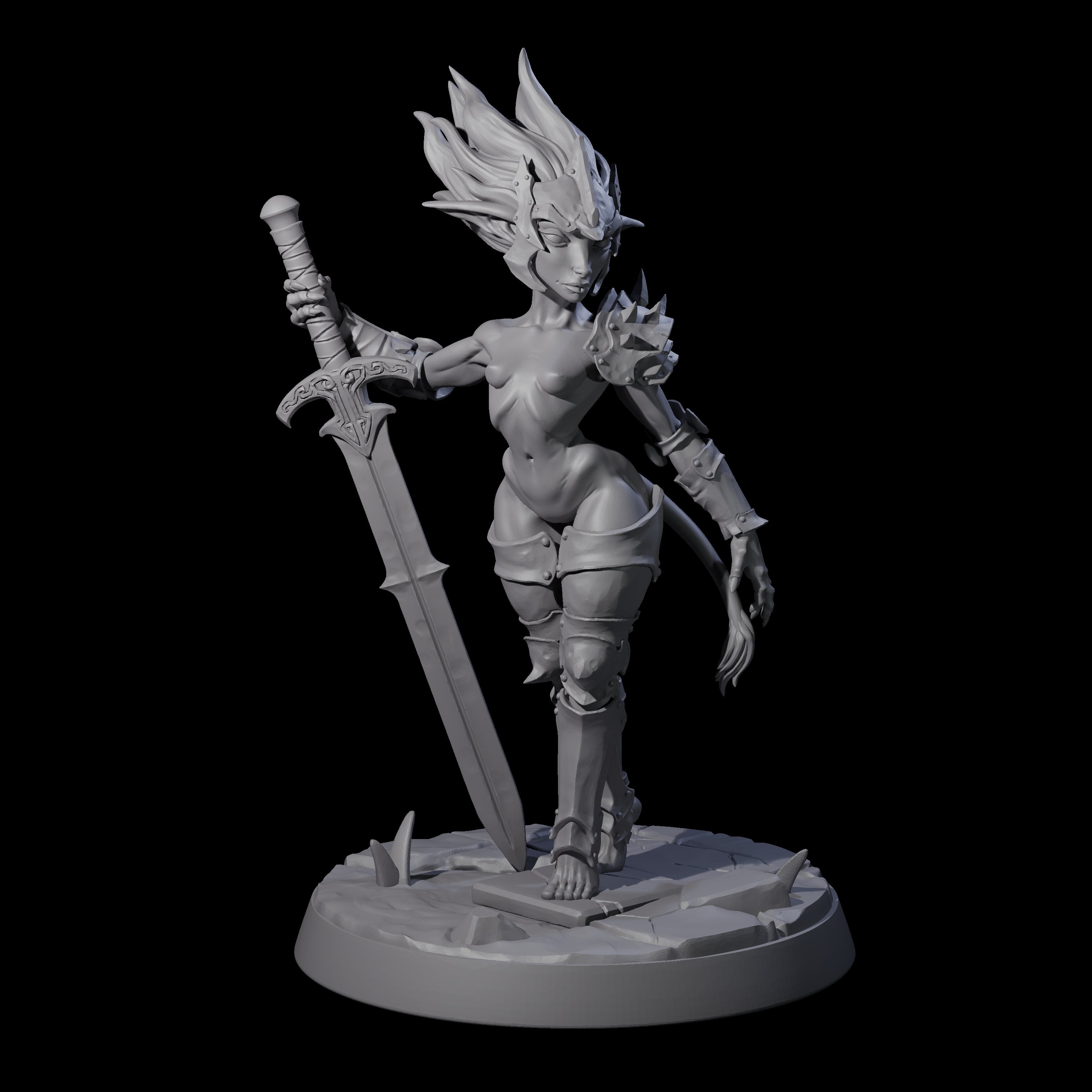 Calm Troll Pin-up Miniature for Dungeons and Dragons, Pathfinder or other TTRPGs