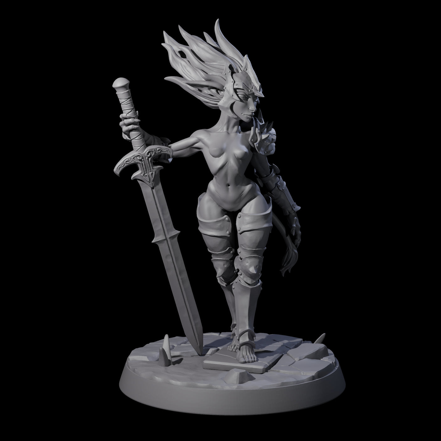 Calm Troll Pin-up Miniature for Dungeons and Dragons, Pathfinder or other TTRPGs
