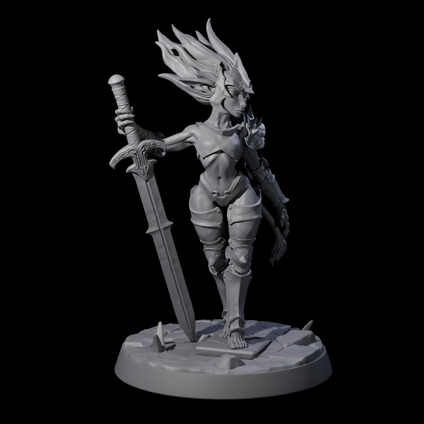 Calm Troll Pin-up Miniature for Dungeons and Dragons, Pathfinder or other TTRPGs