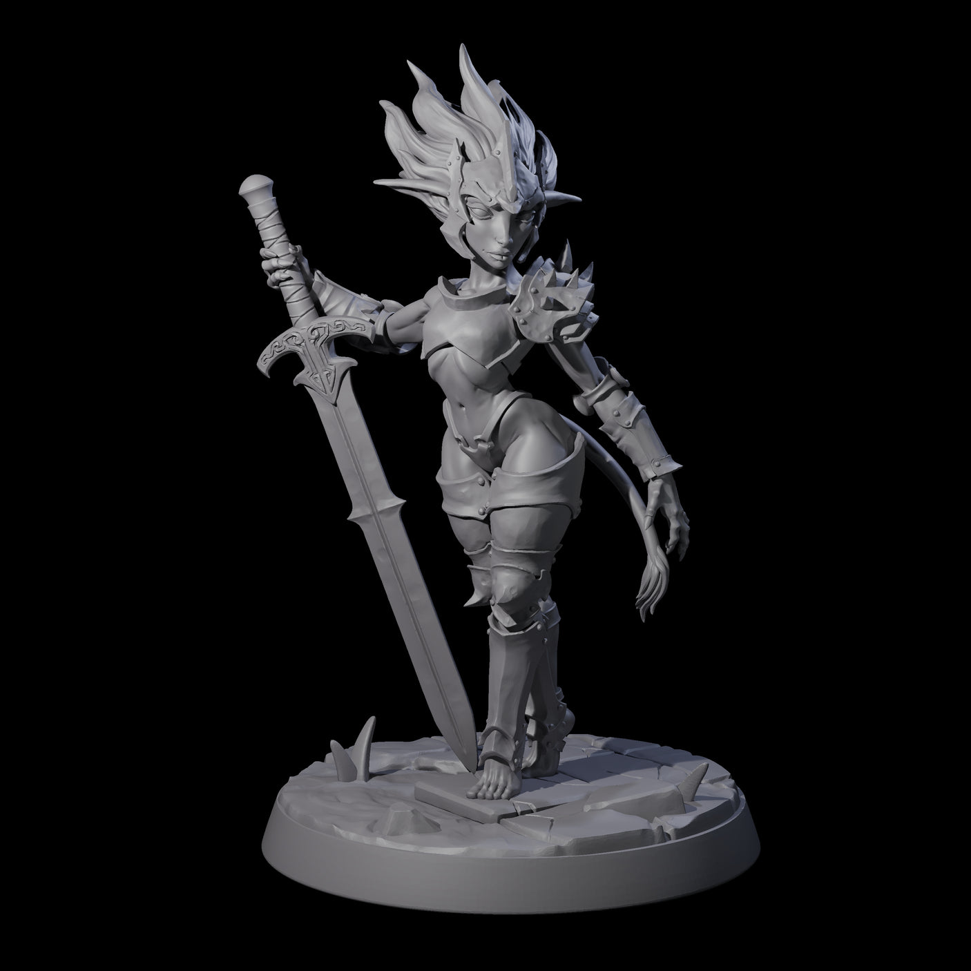 Calm Troll Pin-up Miniature for Dungeons and Dragons, Pathfinder or other TTRPGs