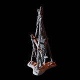 Campfire with Cooking Fish Miniature for Dungeons and Dragons, Pathfinder or other TTRPGs