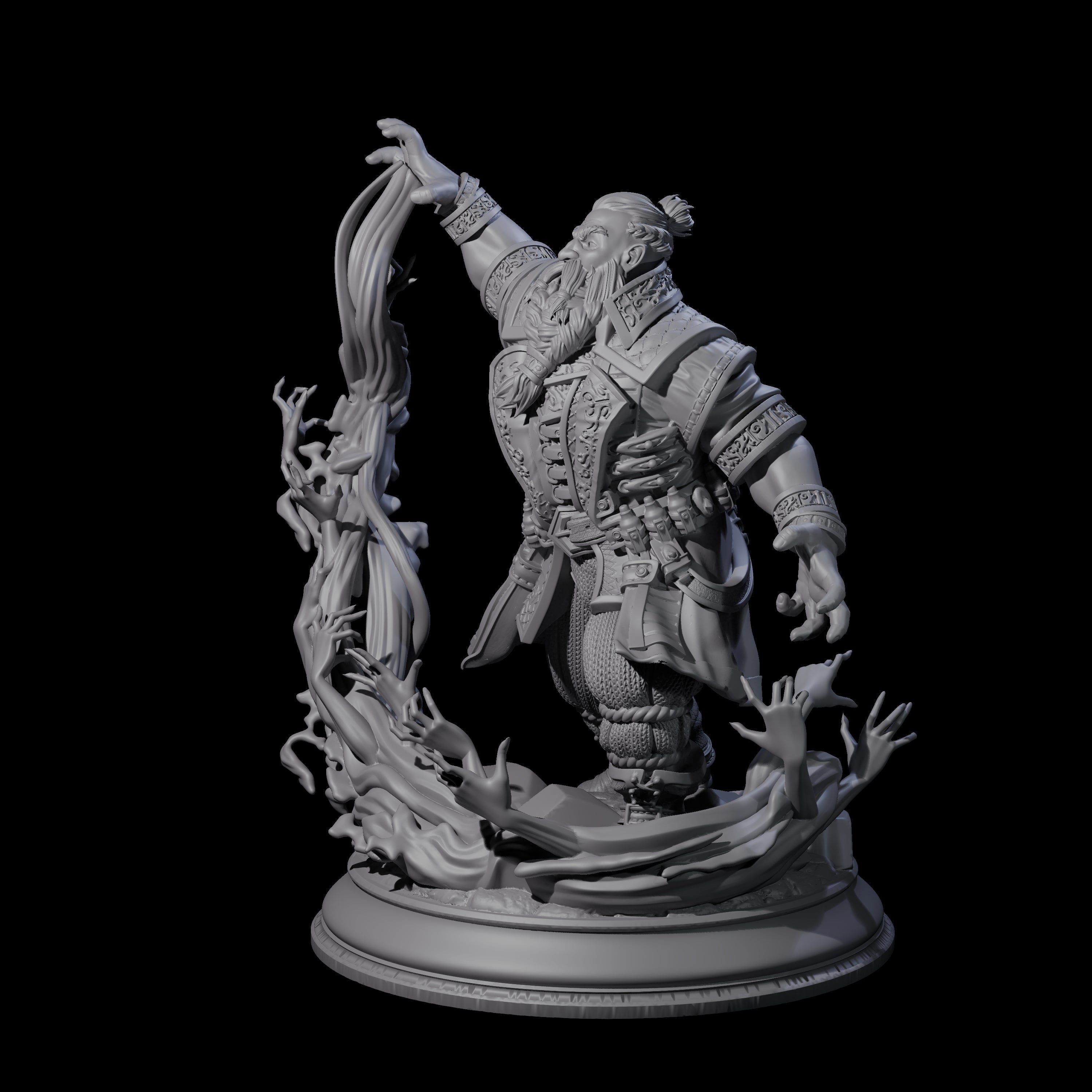 Canny Dwarven Sorcerer Miniature for Dungeons and Dragons, Pathfinder or other TTRPGs