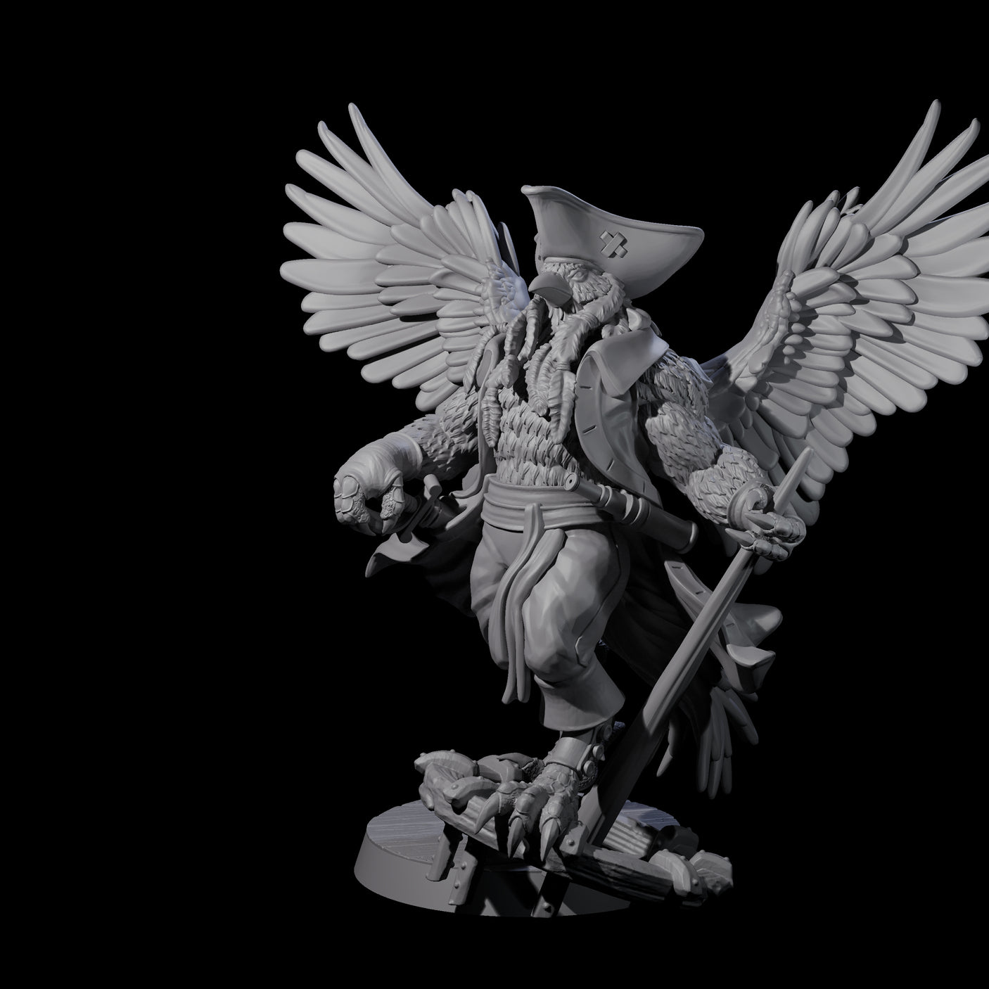Captain Jacked Sparrow Miniature for Dungeons and Dragons, Pathfinder or other TTRPGs