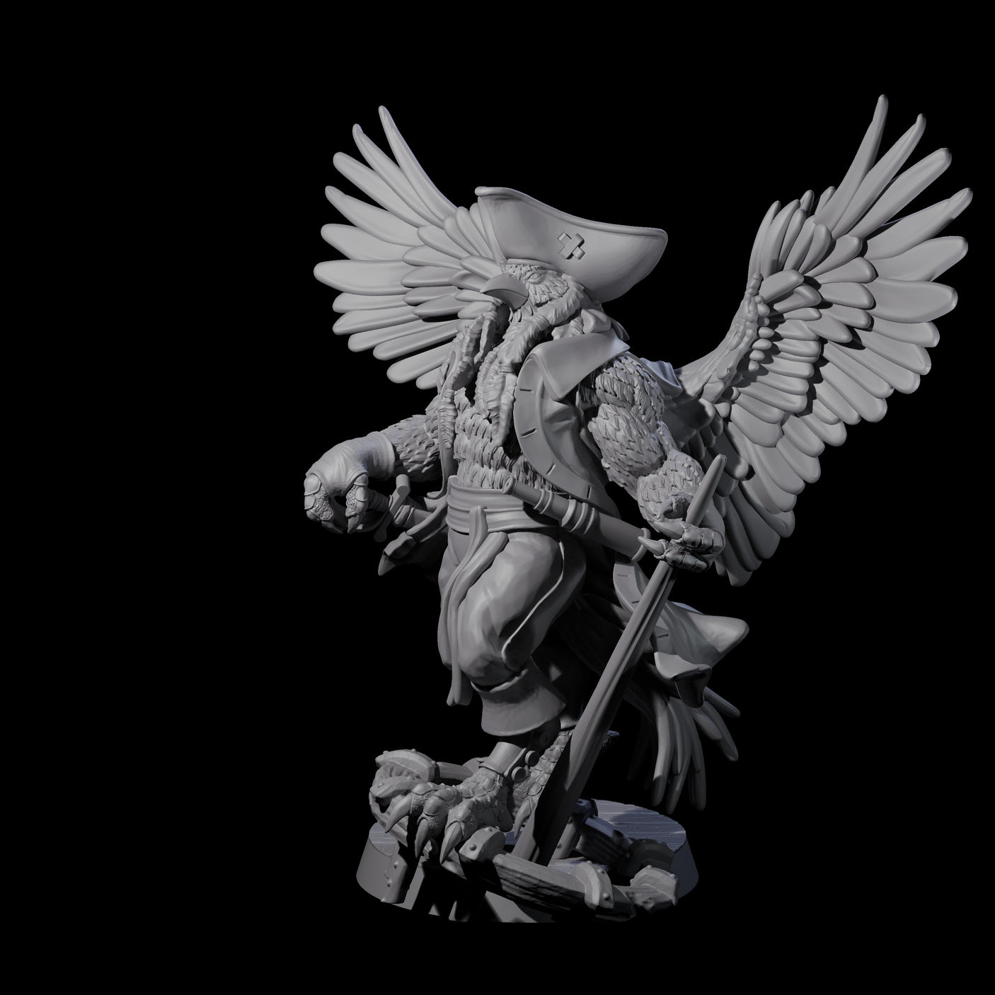 Captain Jacked Sparrow Miniature for Dungeons and Dragons, Pathfinder or other TTRPGs