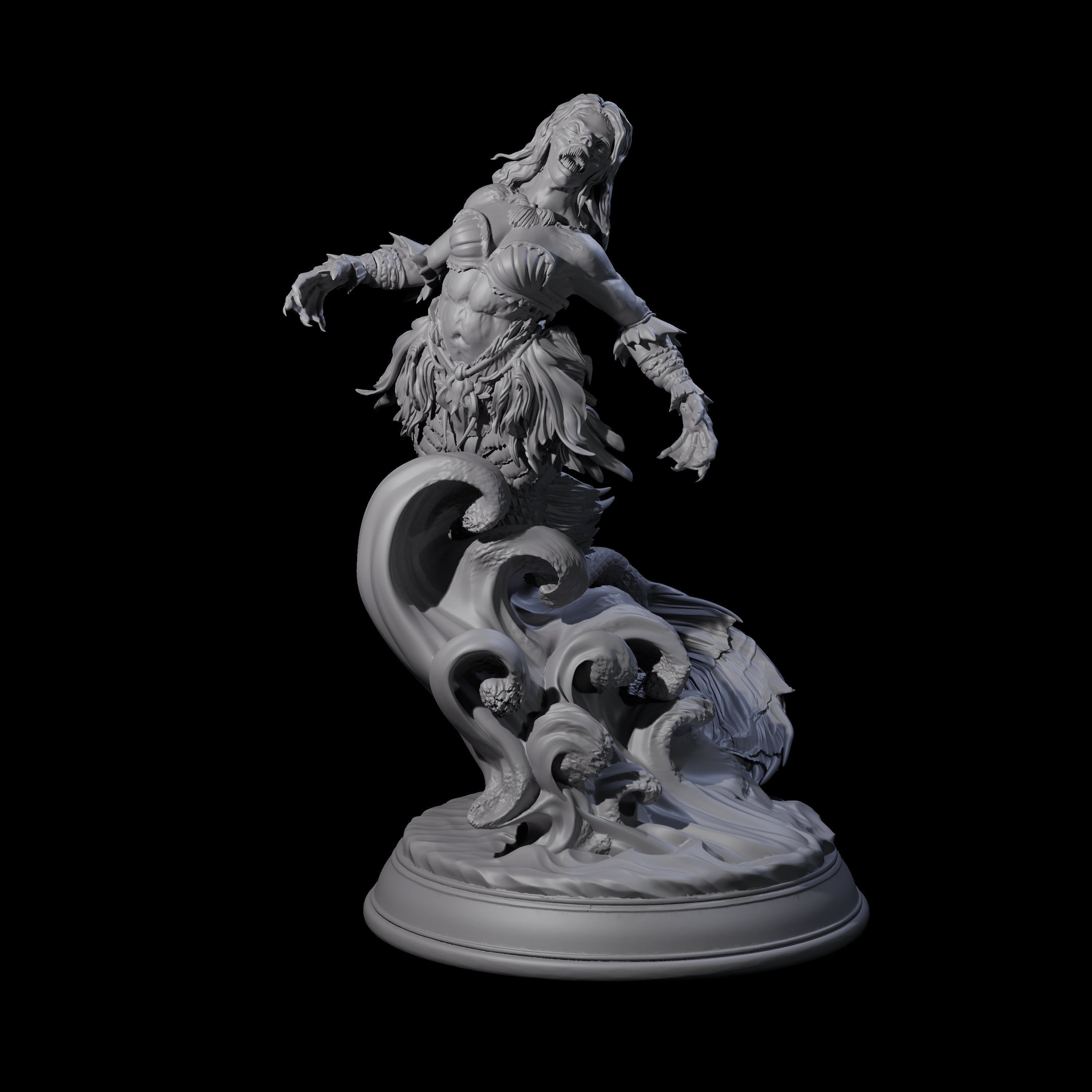 Captivating Siren Miniature for Dungeons and Dragons, Pathfinder or other TTRPGs