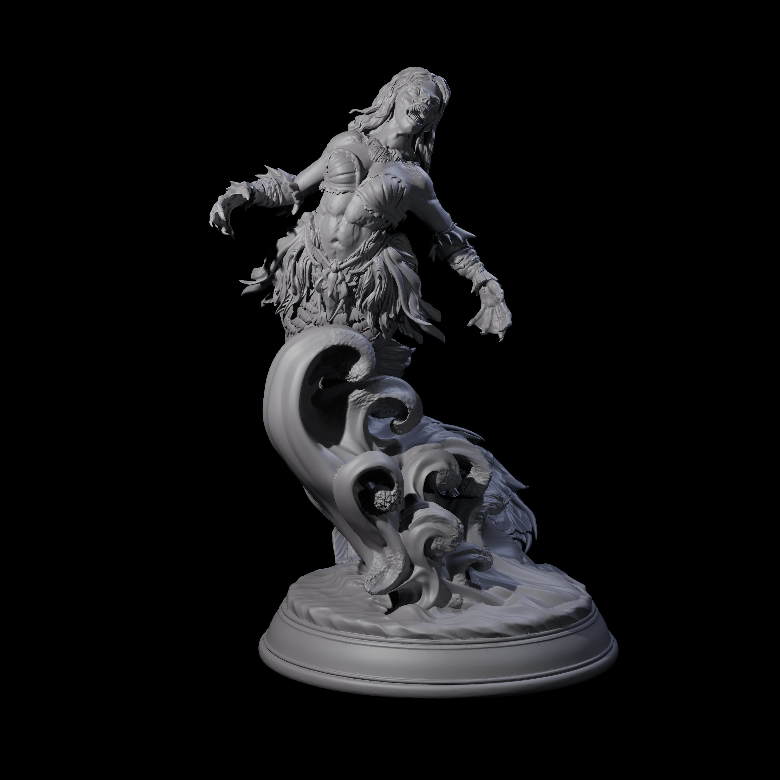 Captivating Siren Miniature for Dungeons and Dragons, Pathfinder or other TTRPGs