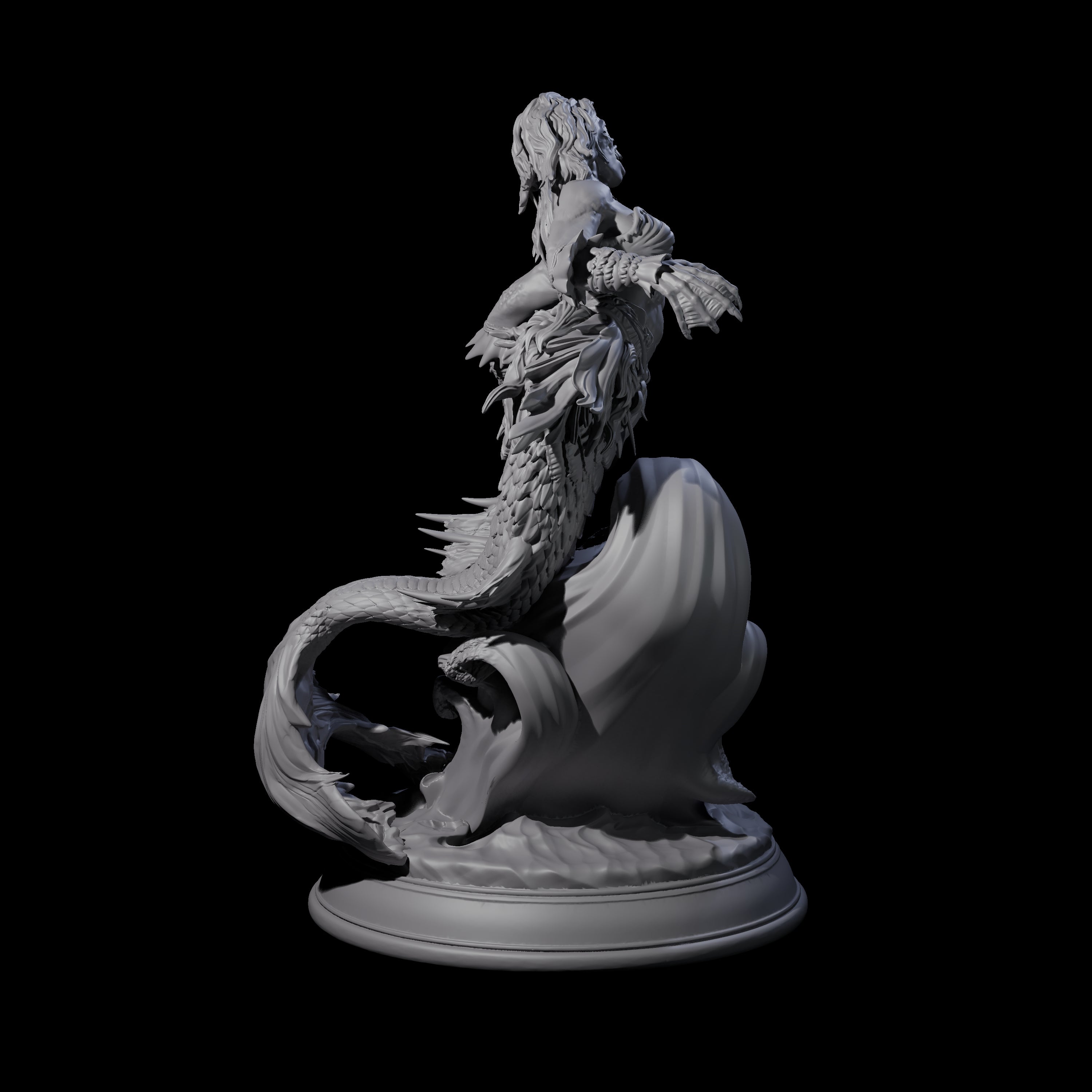 Captivating Siren Miniature for Dungeons and Dragons, Pathfinder or other TTRPGs