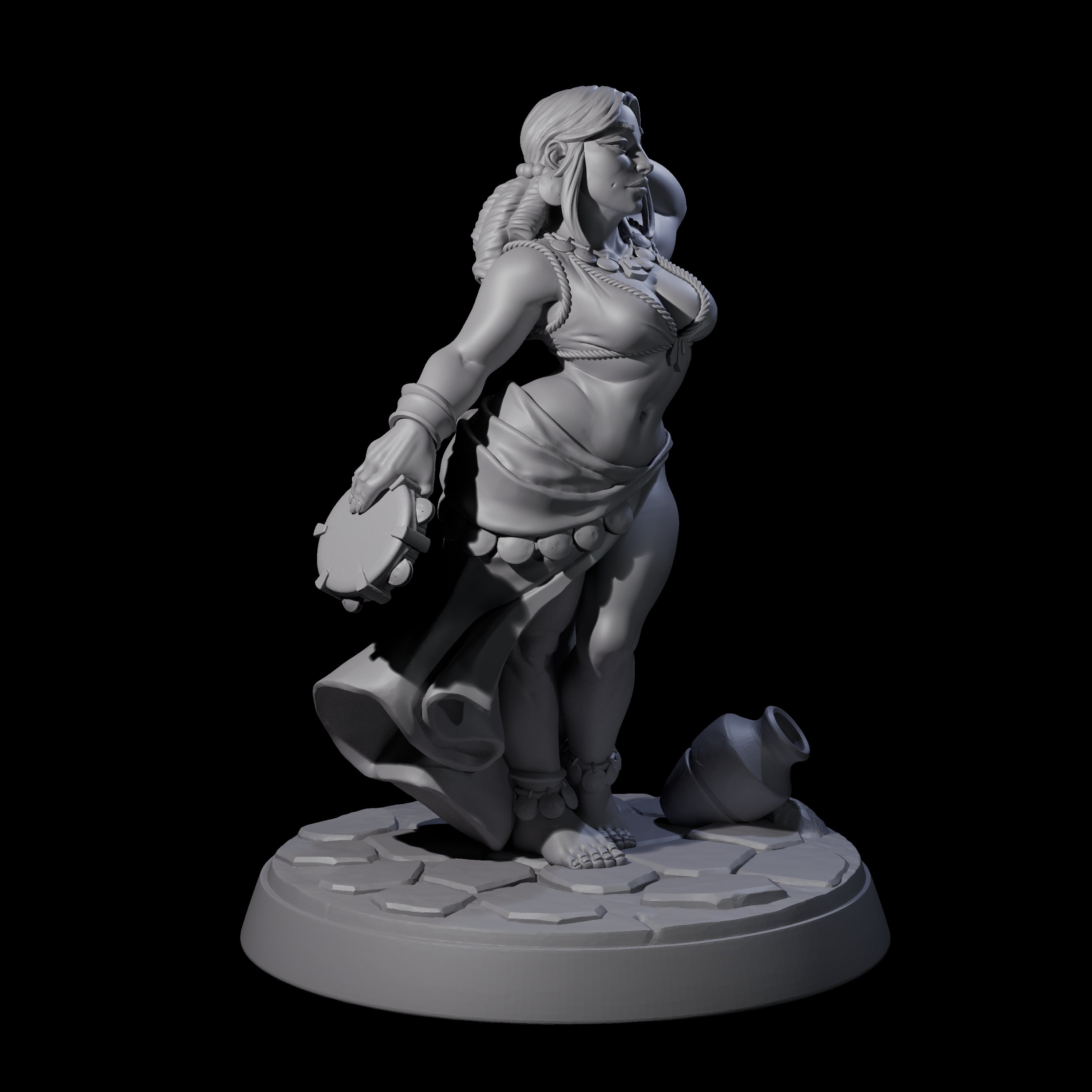 Captivating Tavern Dancer Miniature for Dungeons and Dragons, Pathfinder or other TTRPGs
