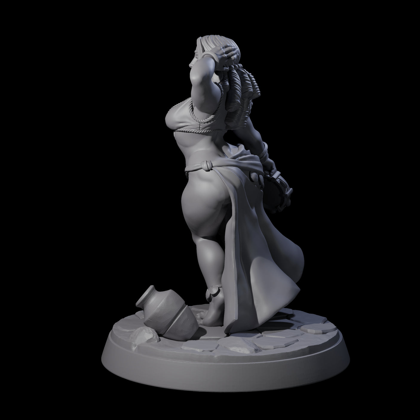 Captivating Tavern Dancer Miniature for Dungeons and Dragons, Pathfinder or other TTRPGs