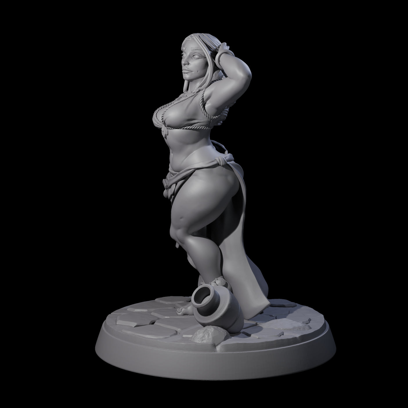Captivating Tavern Dancer Miniature for Dungeons and Dragons, Pathfinder or other TTRPGs