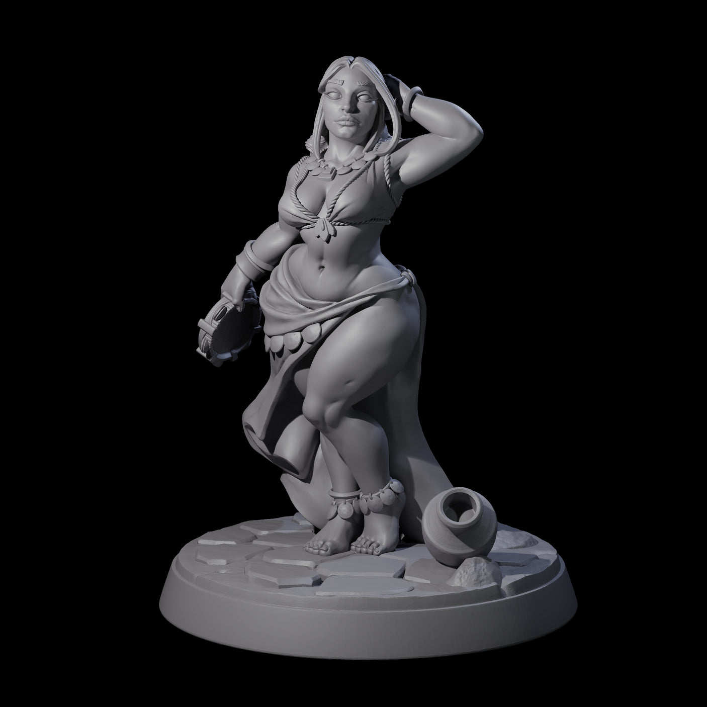 Captivating Tavern Dancer Miniature for Dungeons and Dragons, Pathfinder or other TTRPGs