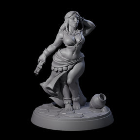 Captivating Tavern Dancer Miniature for Dungeons and Dragons, Pathfinder or other TTRPGs