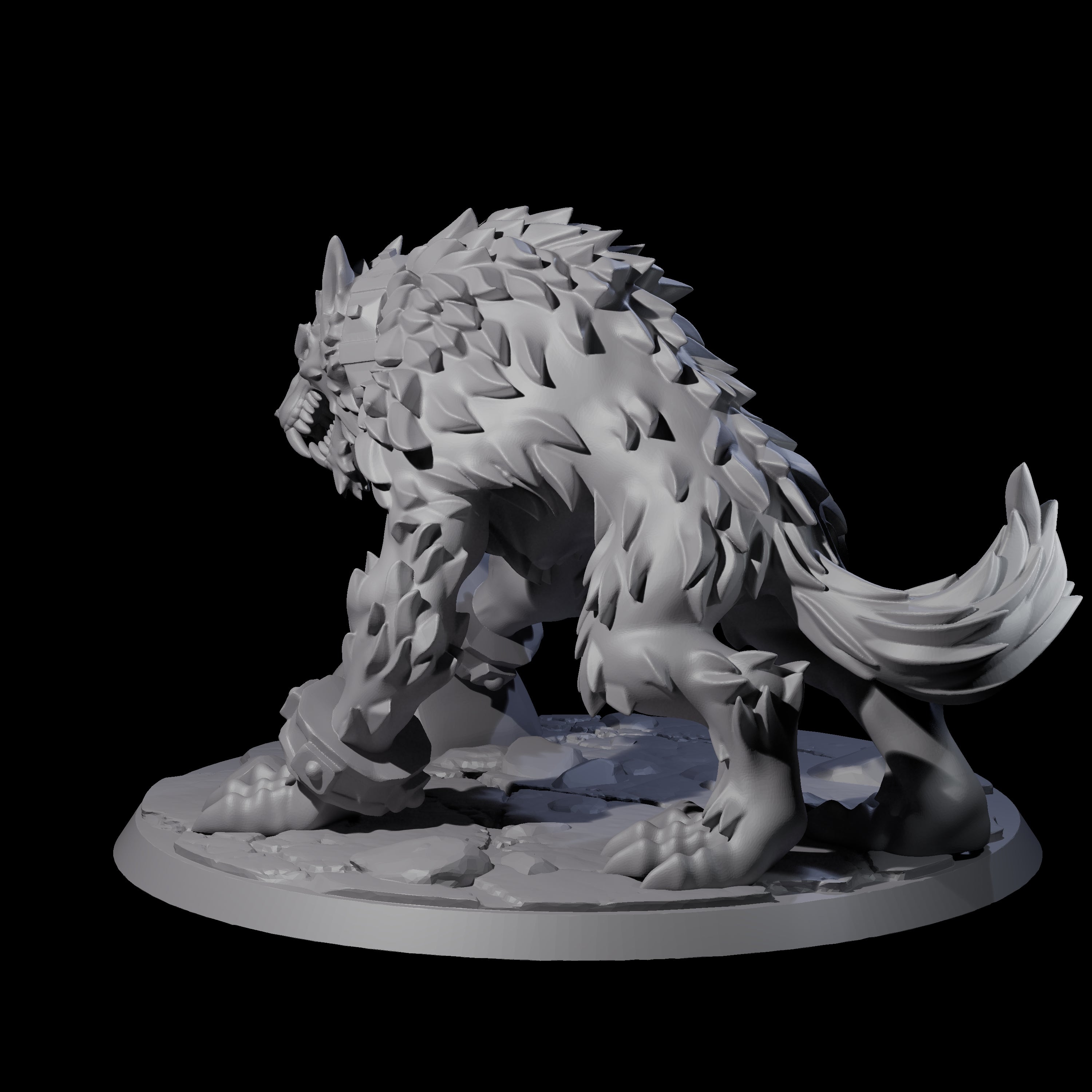 Captured Worg Miniature for Dungeons and Dragons, Pathfinder or other TTRPGs
