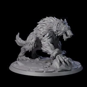 Captured Worg Miniature for Dungeons and Dragons, Pathfinder or other TTRPGs