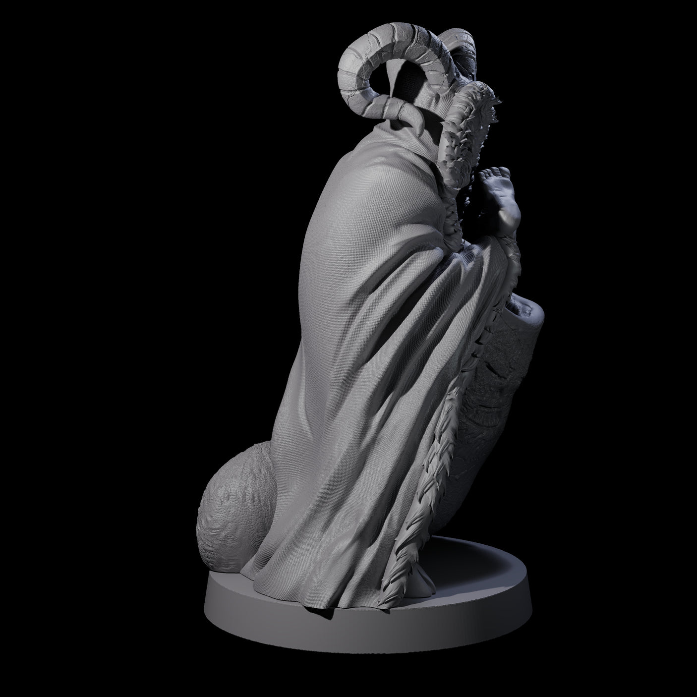 Capturing Krampus Miniature for Dungeons and Dragons, Pathfinder or other TTRPGs