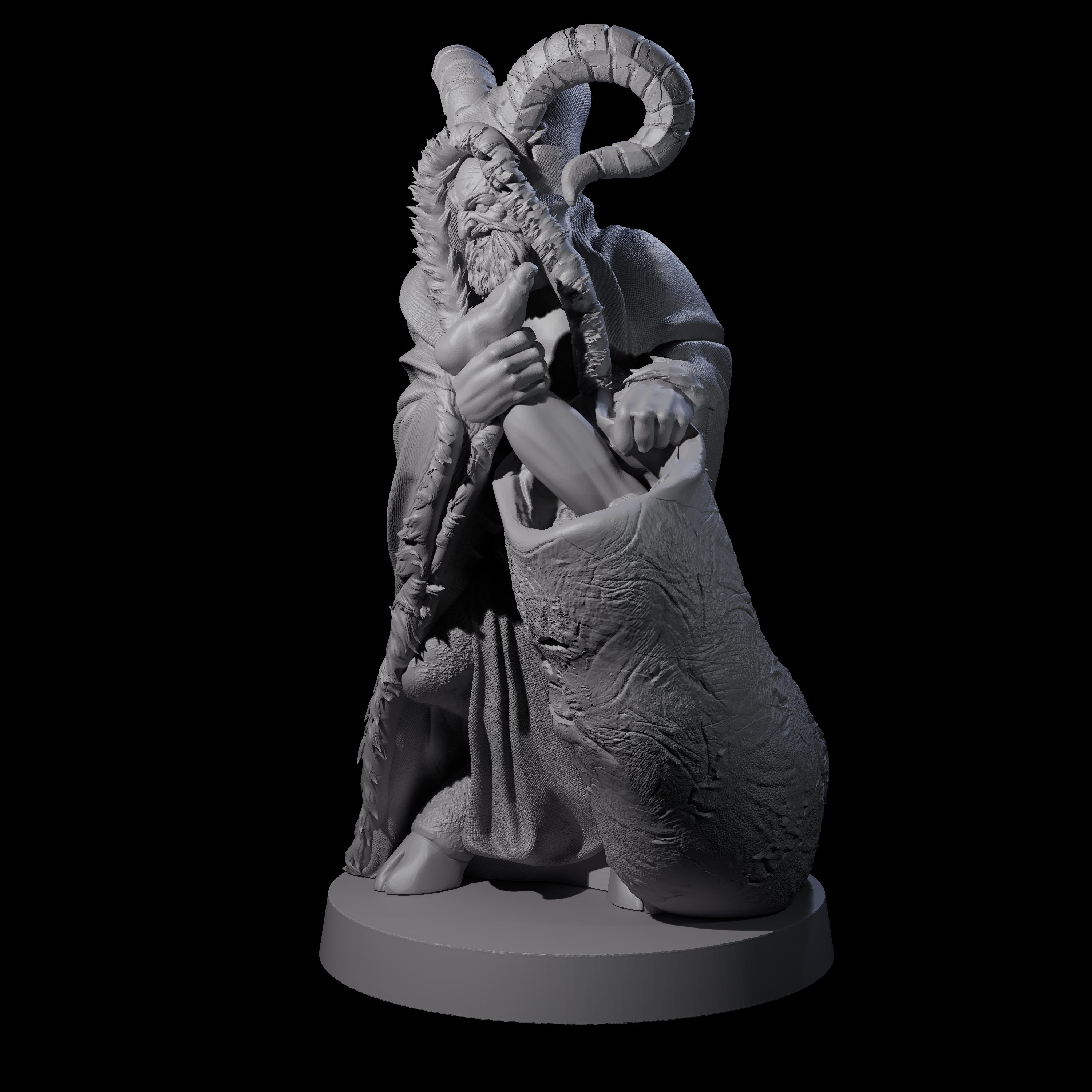 Capturing Krampus Miniature for Dungeons and Dragons, Pathfinder or other TTRPGs