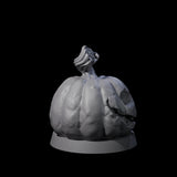 Carved Pumpkin Head Miniature for Dungeons and Dragons, Pathfinder or other TTRPGs