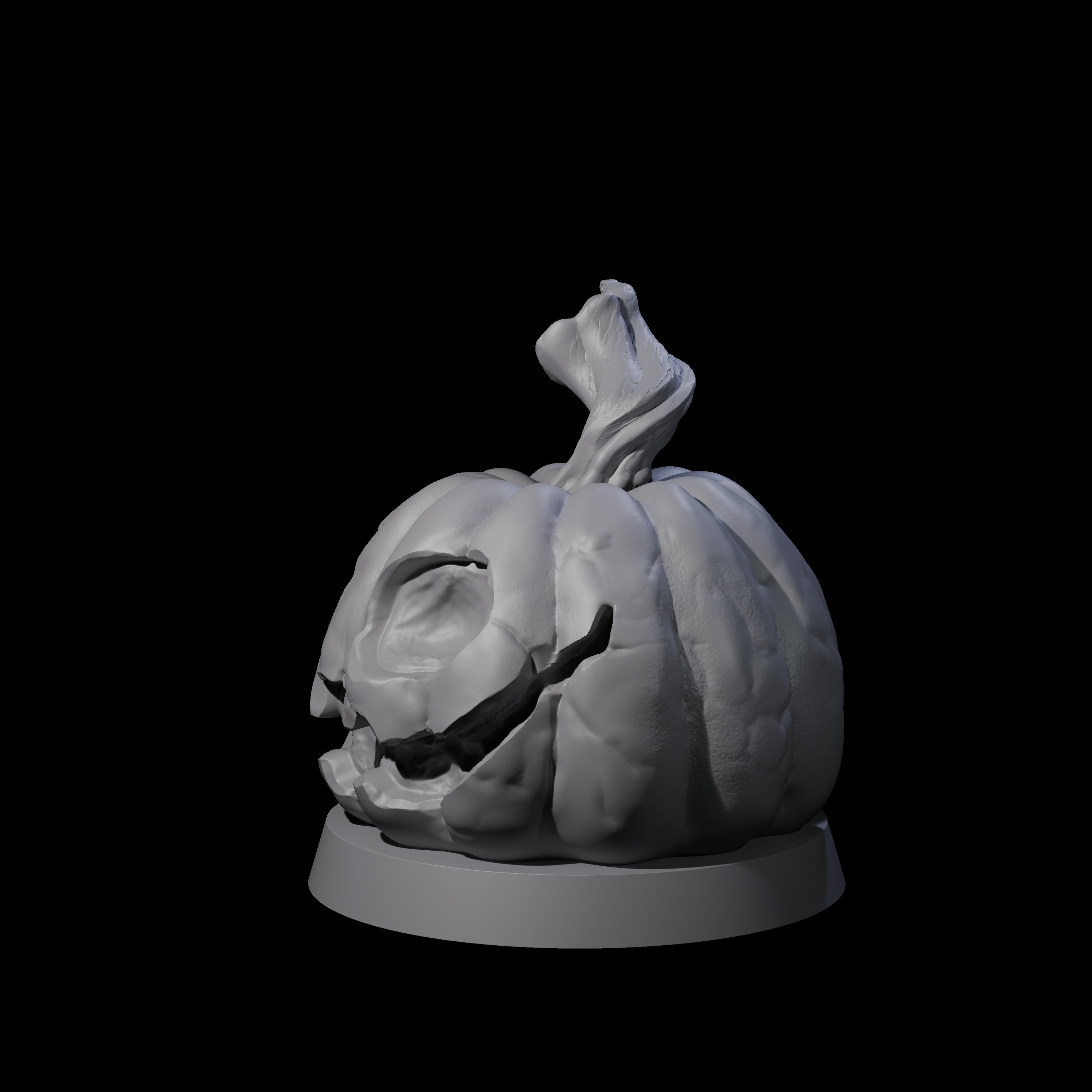 Carved Pumpkin Head Miniature for Dungeons and Dragons, Pathfinder or other TTRPGs