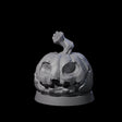 Carved Pumpkin Head Miniature for Dungeons and Dragons, Pathfinder or other TTRPGs