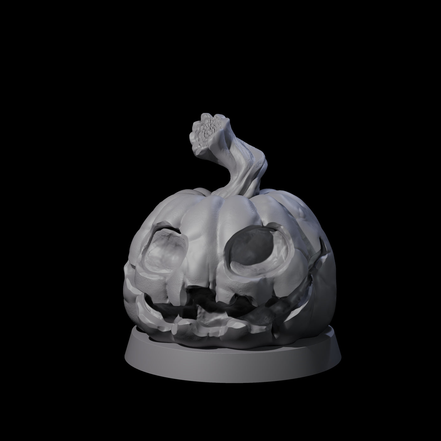 Carved Pumpkin Head Miniature for Dungeons and Dragons, Pathfinder or other TTRPGs