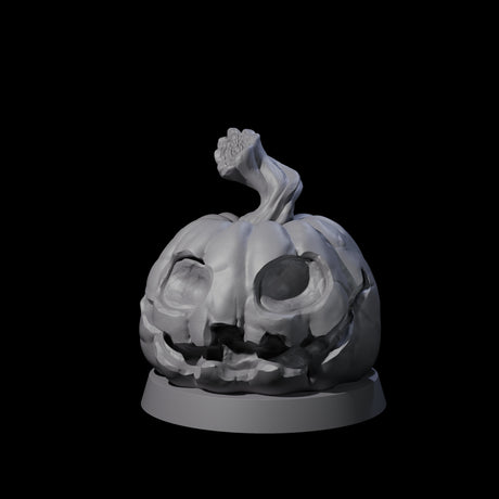 Carved Pumpkin Head Miniature for Dungeons and Dragons, Pathfinder or other TTRPGs