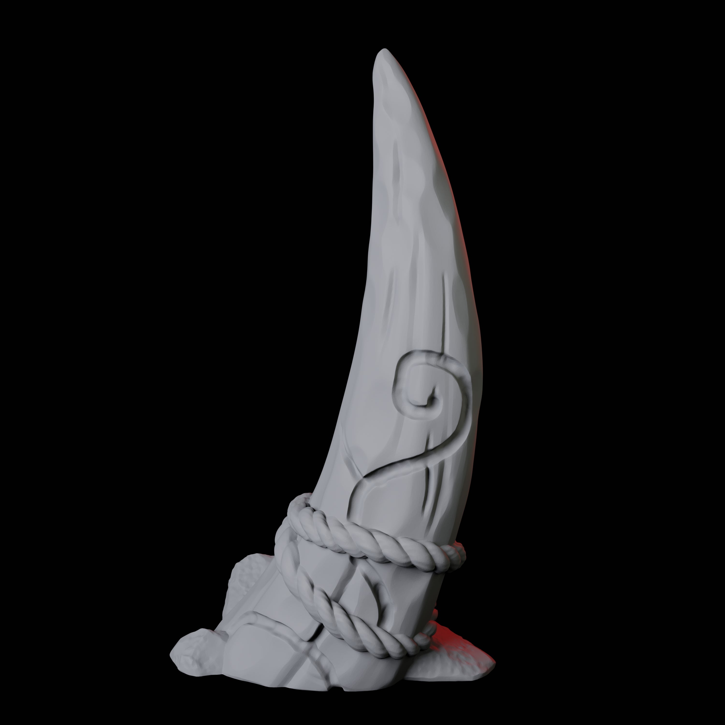 Carved Tusk B Miniature for Dungeons and Dragons, Pathfinder or other TTRPGs