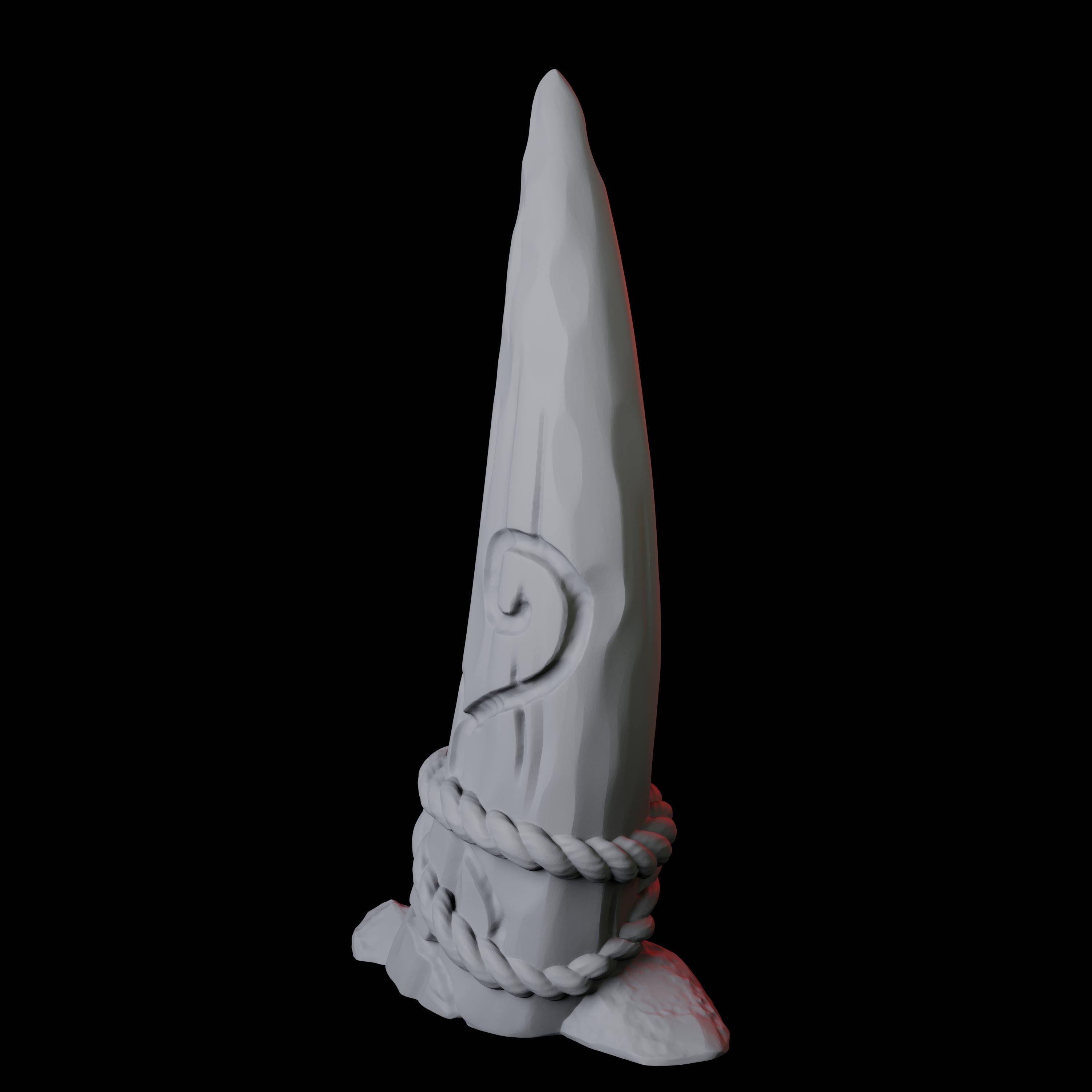 Carved Tusk B Miniature for Dungeons and Dragons, Pathfinder or other TTRPGs