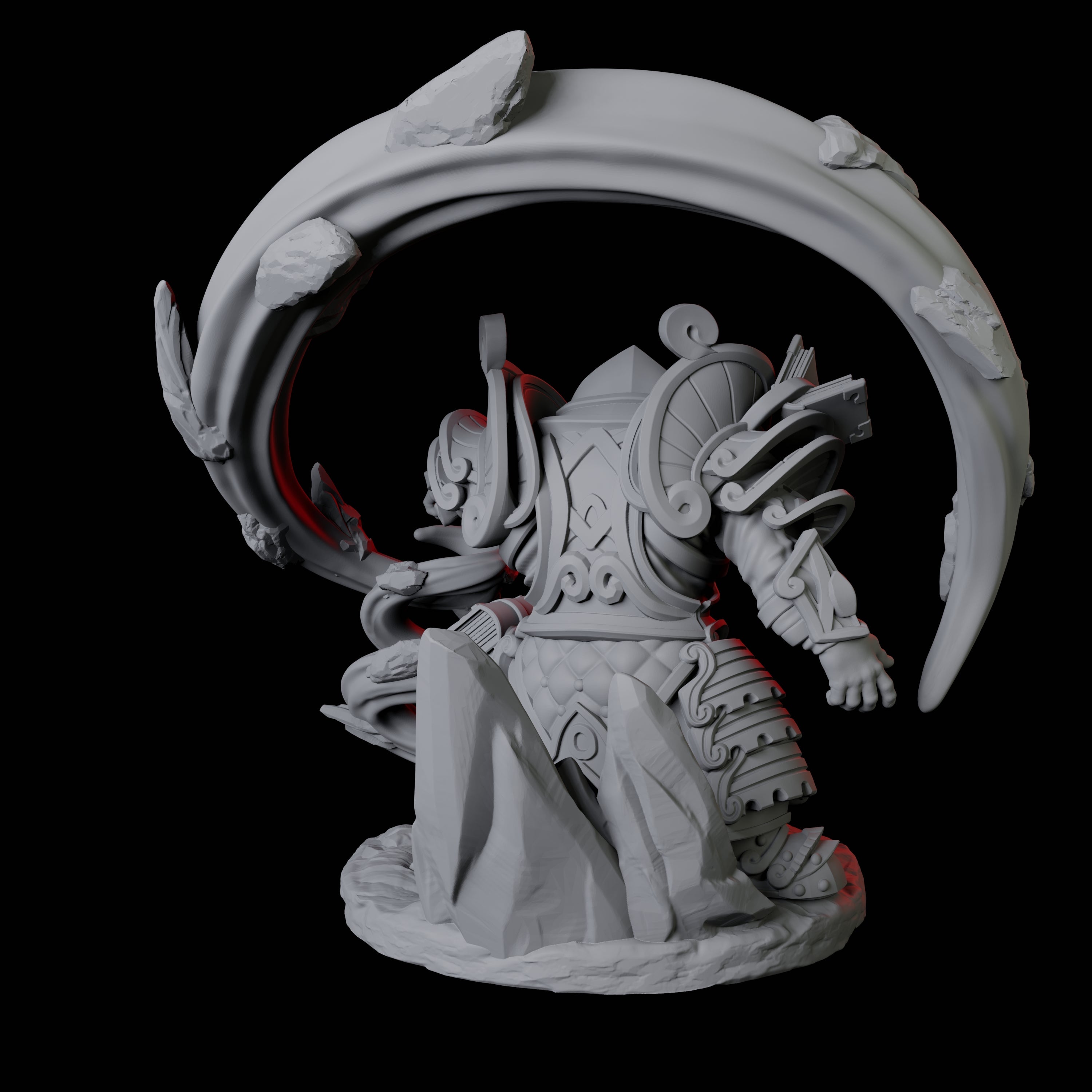 Casting Geomancer A Miniature for Dungeons and Dragons, Pathfinder or other TTRPGs