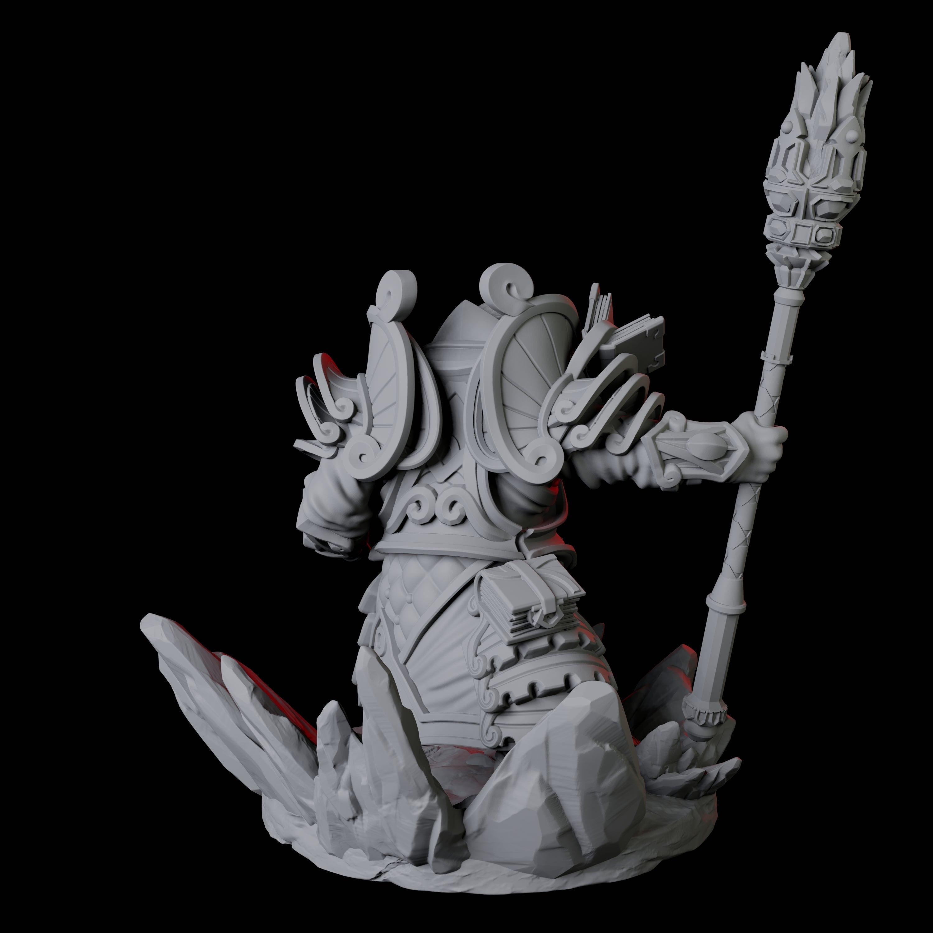 Casting Geomancer B Miniature for Dungeons and Dragons, Pathfinder or other TTRPGs