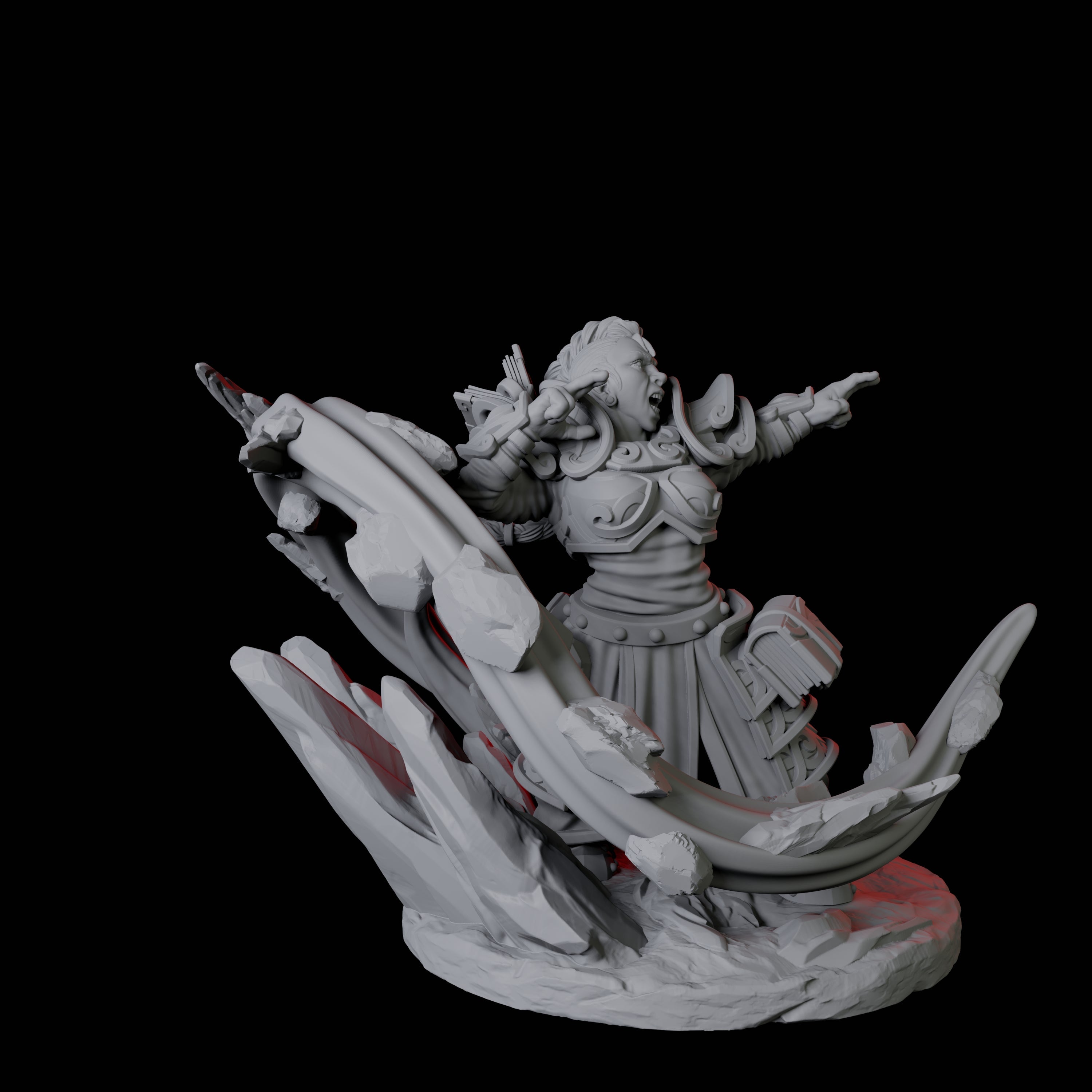 Casting Geomancer C Miniature for Dungeons and Dragons, Pathfinder or other TTRPGs