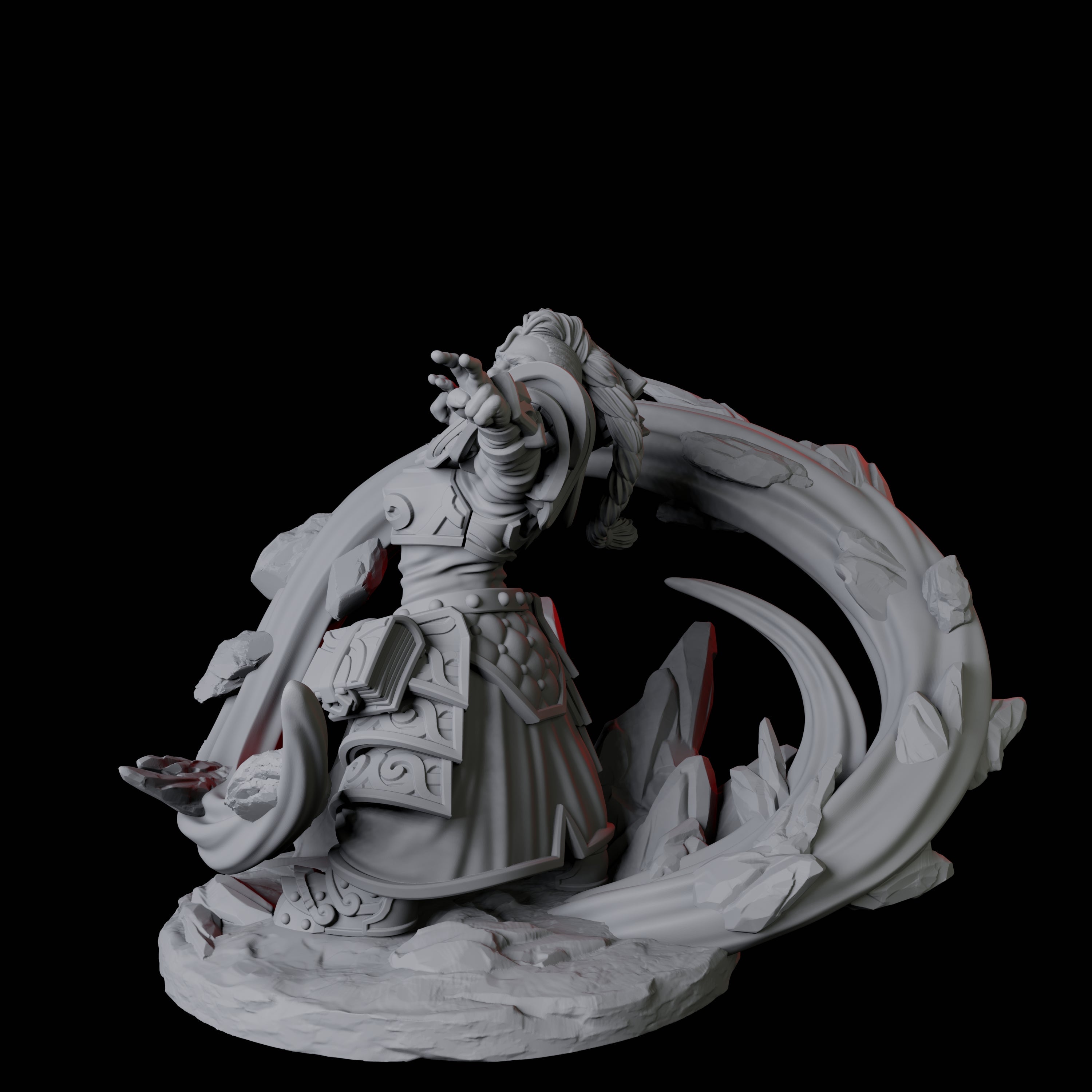 Casting Geomancer C Miniature for Dungeons and Dragons, Pathfinder or other TTRPGs