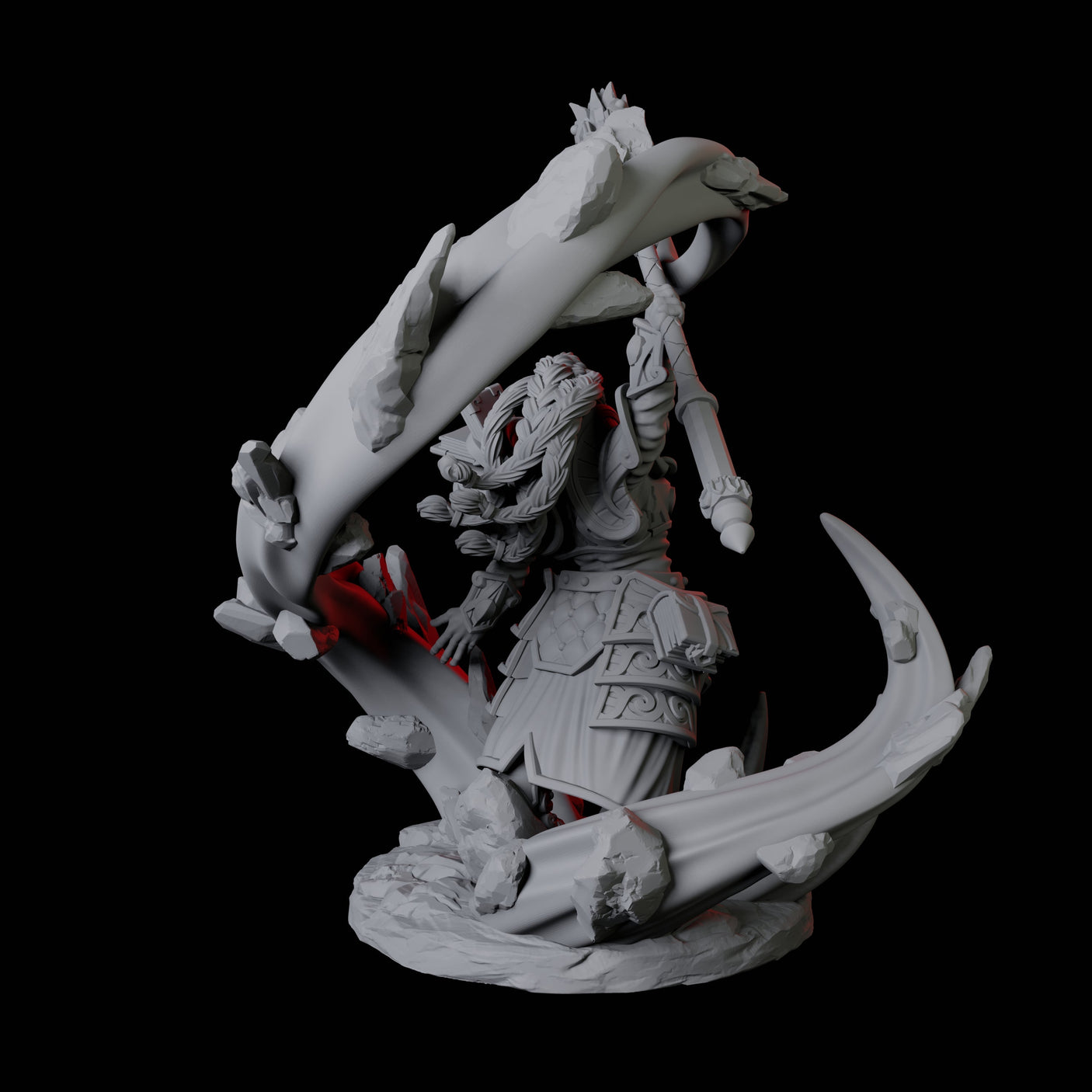 Casting Geomancer D Miniature for Dungeons and Dragons, Pathfinder or other TTRPGs