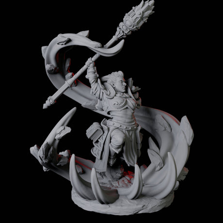 Casting Geomancer D Miniature for Dungeons and Dragons, Pathfinder or other TTRPGs