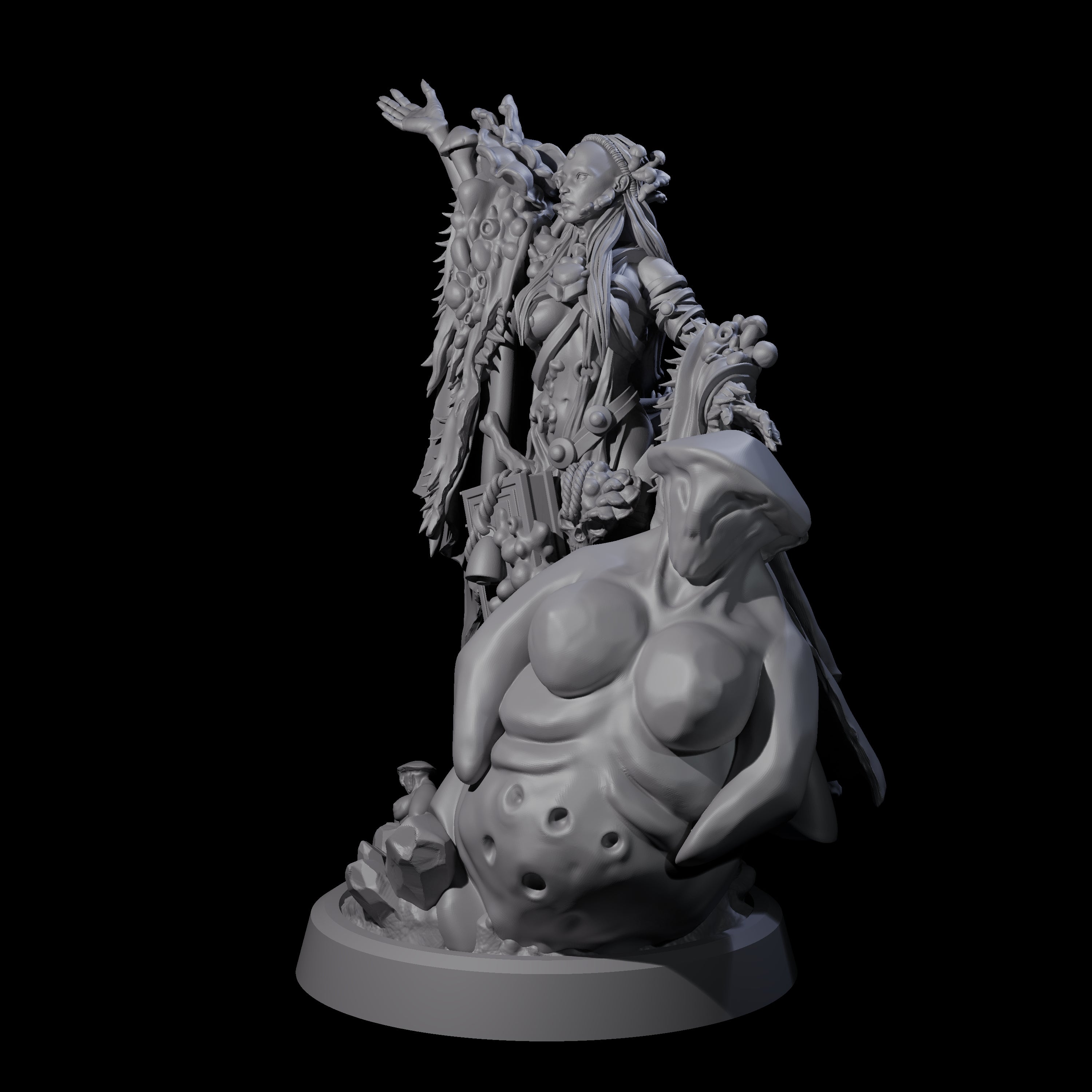 Casting Spore Priest C Miniature for Dungeons and Dragons, Pathfinder or other TTRPGs