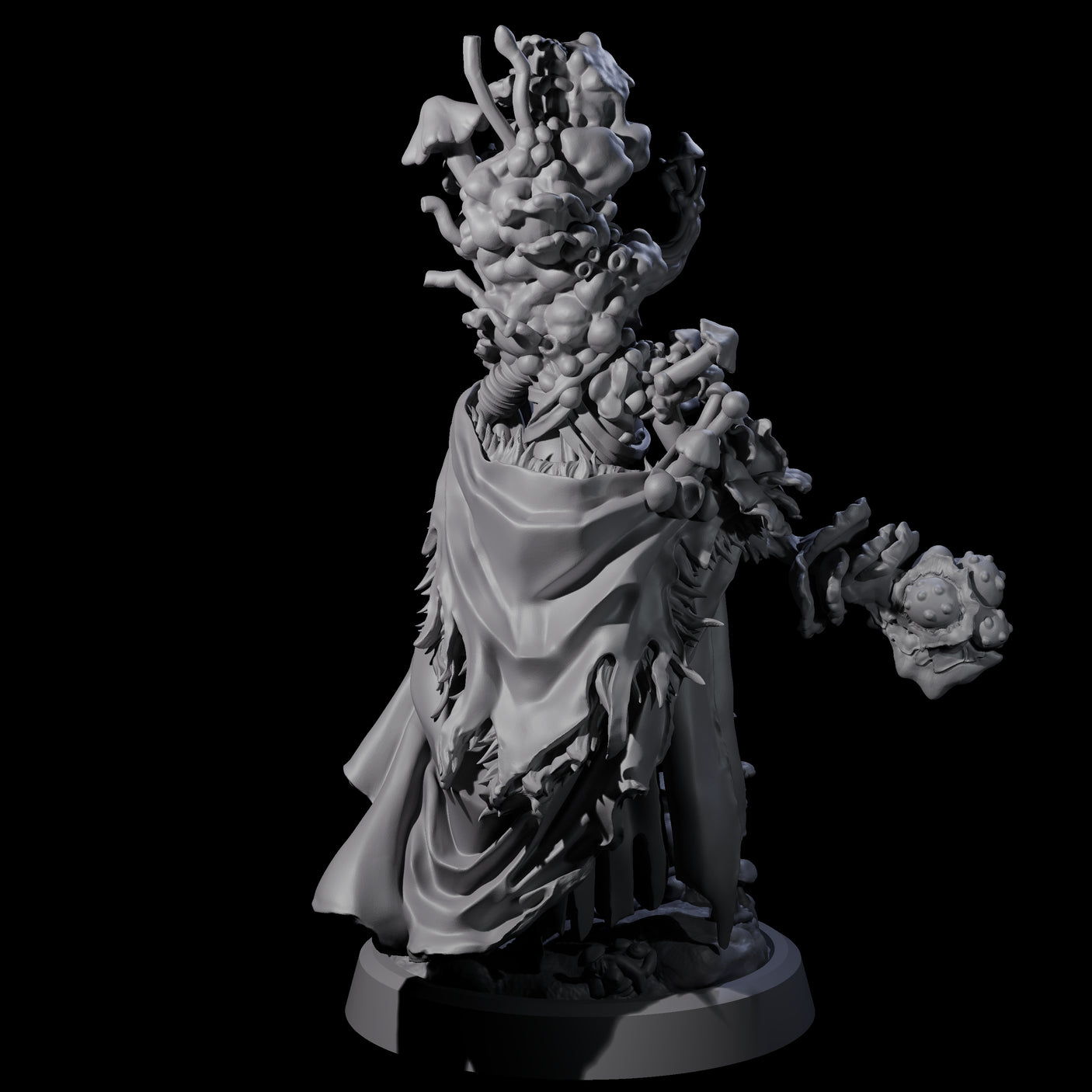 Casting Spore Priest D Miniature for Dungeons and Dragons, Pathfinder or other TTRPGs