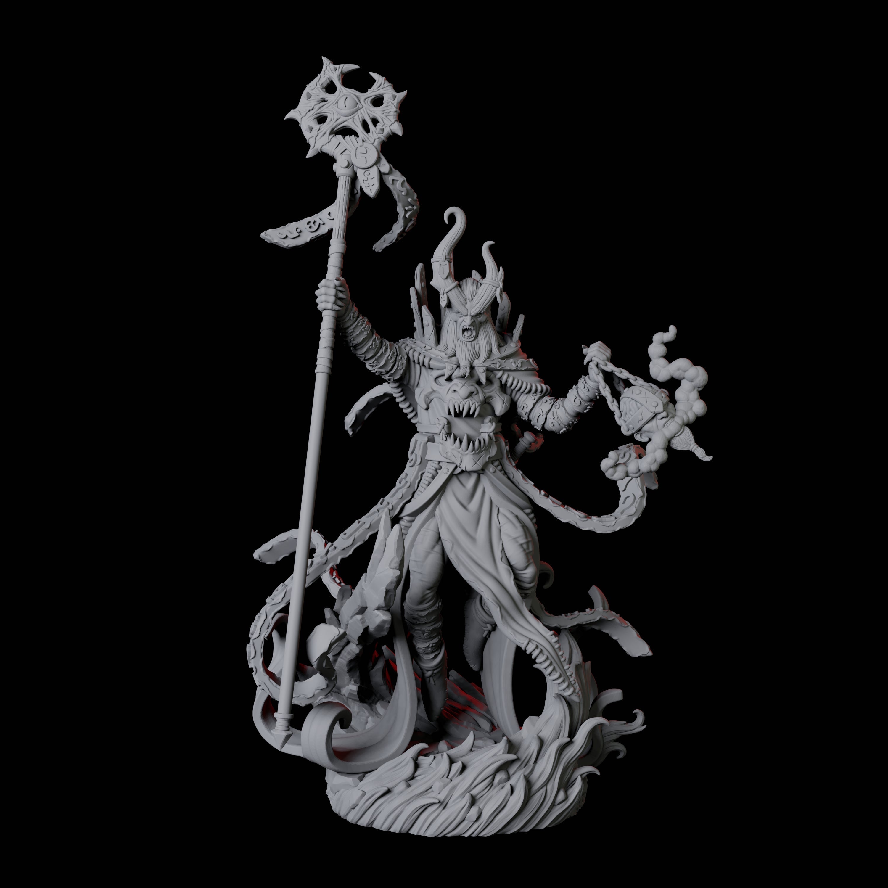 Casting Warlock Miniature for Dungeons and Dragons, Pathfinder or other TTRPGs