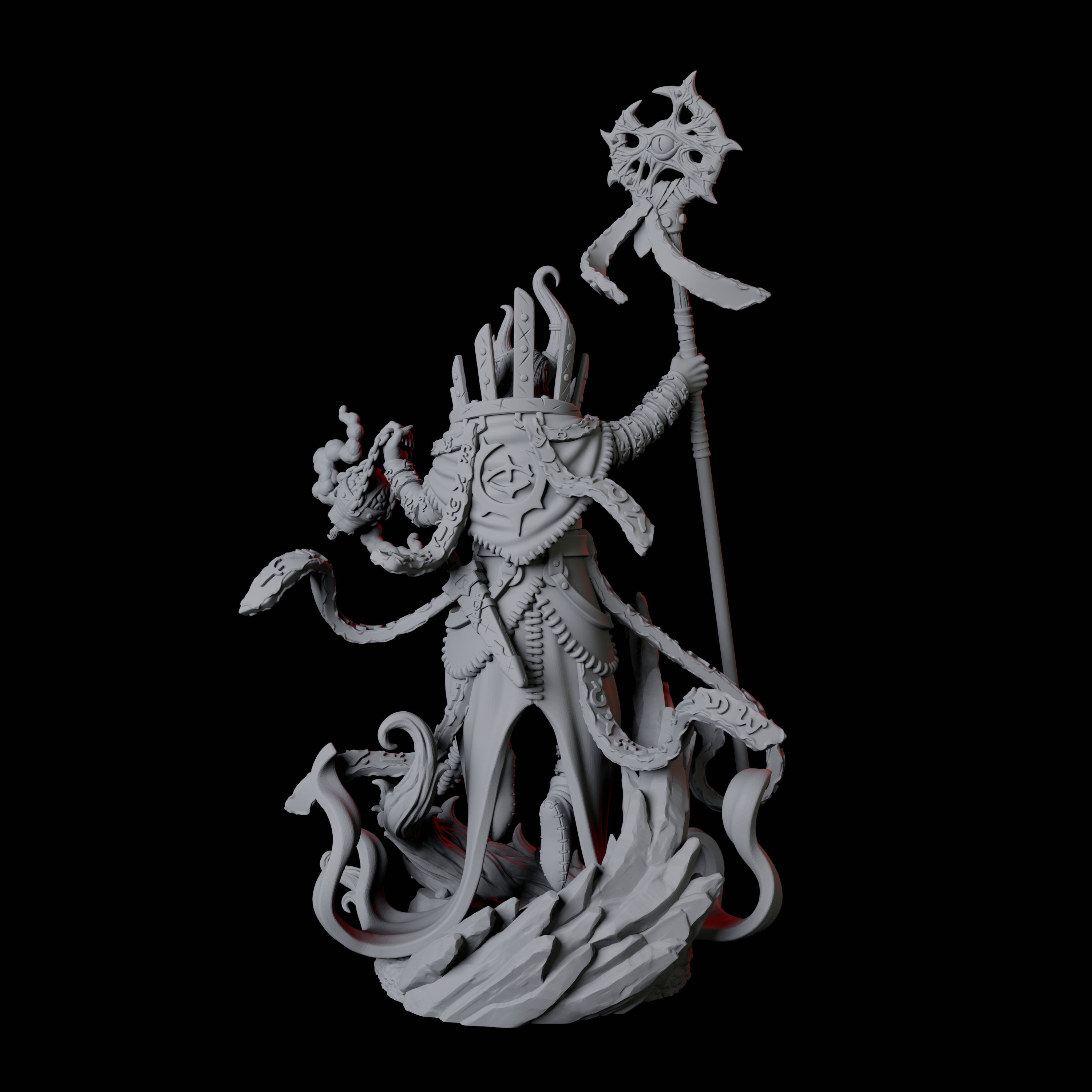 Casting Warlock Miniature for Dungeons and Dragons, Pathfinder or other TTRPGs