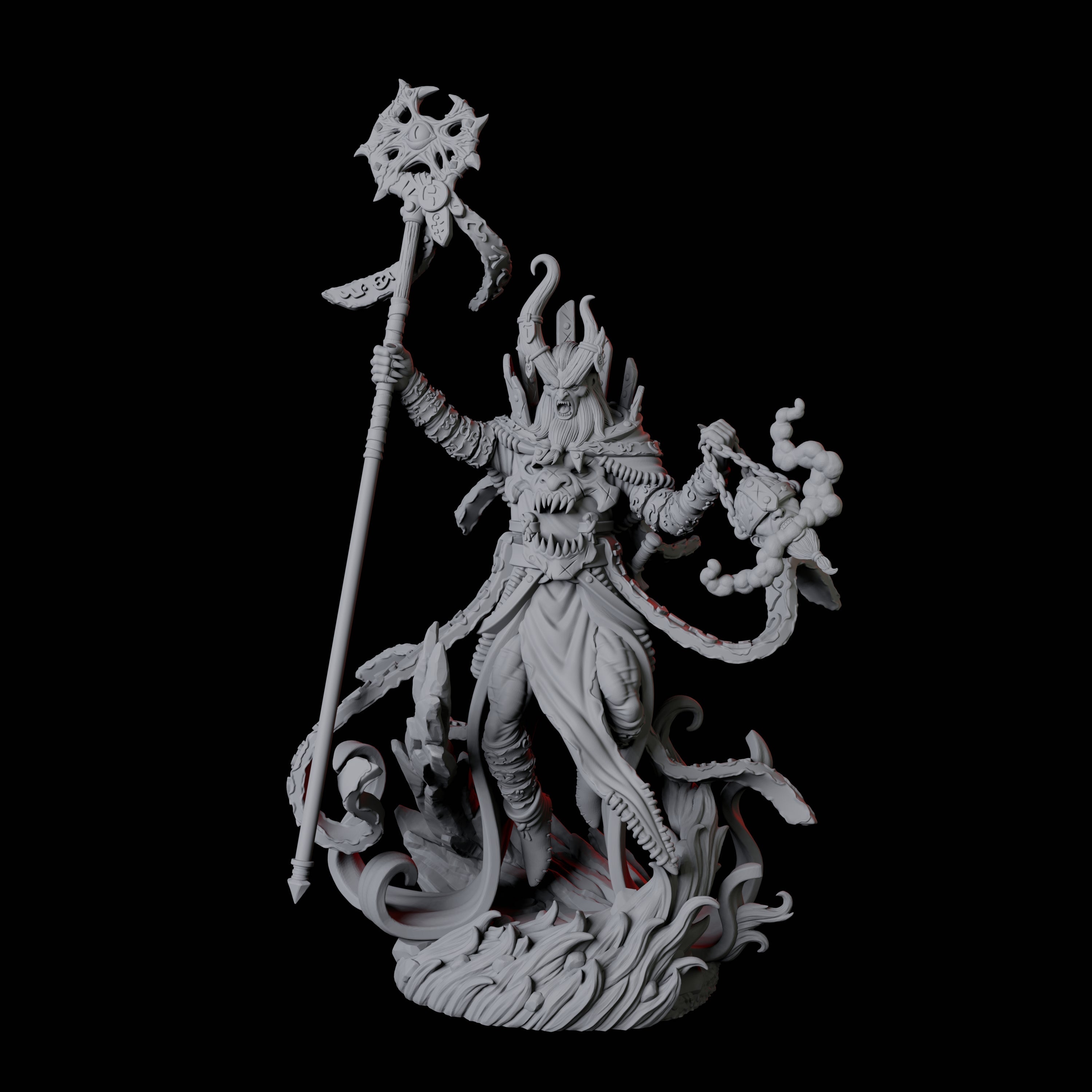 Casting Warlock Miniature for Dungeons and Dragons, Pathfinder or other TTRPGs