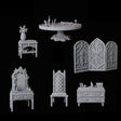 Castle Bedroom Furniture Miniature for Dungeons and Dragons, Pathfinder or other TTRPGs