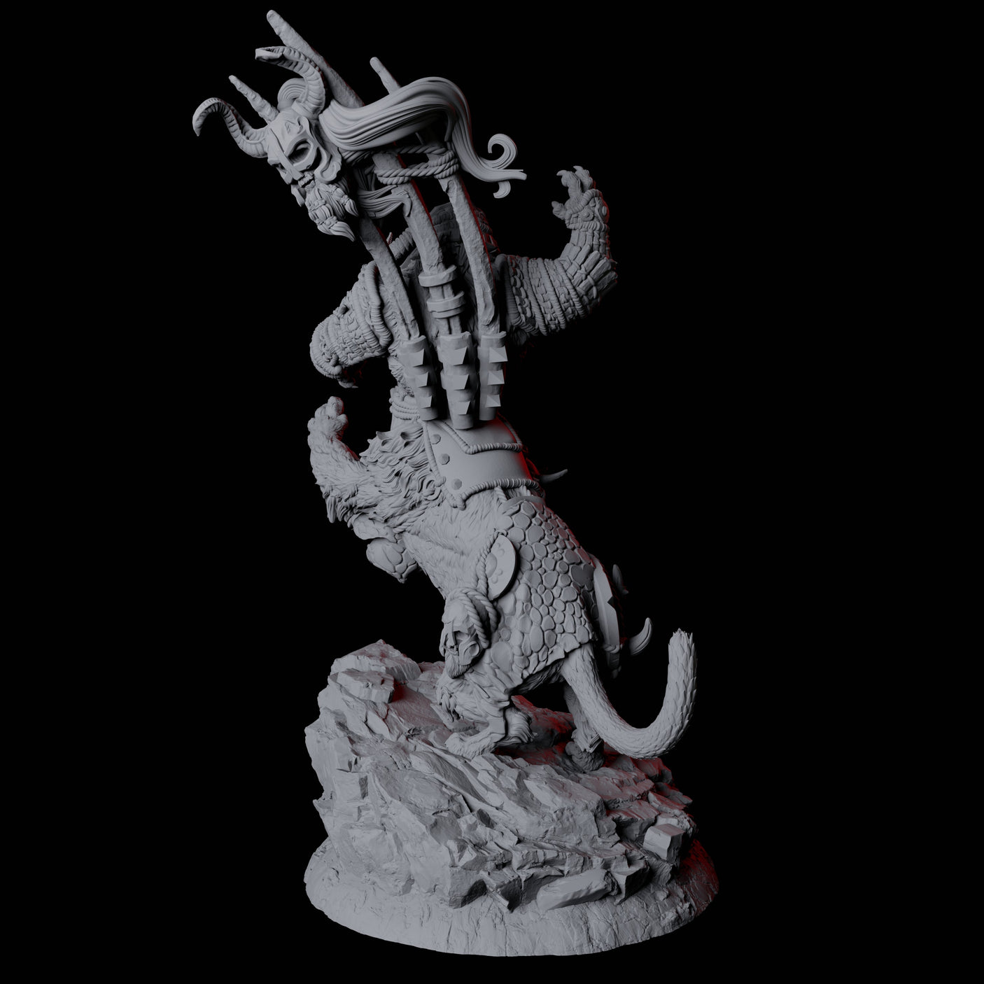 Cat Bear Centaur A Miniature for Dungeons and Dragons, Pathfinder or other TTRPGs