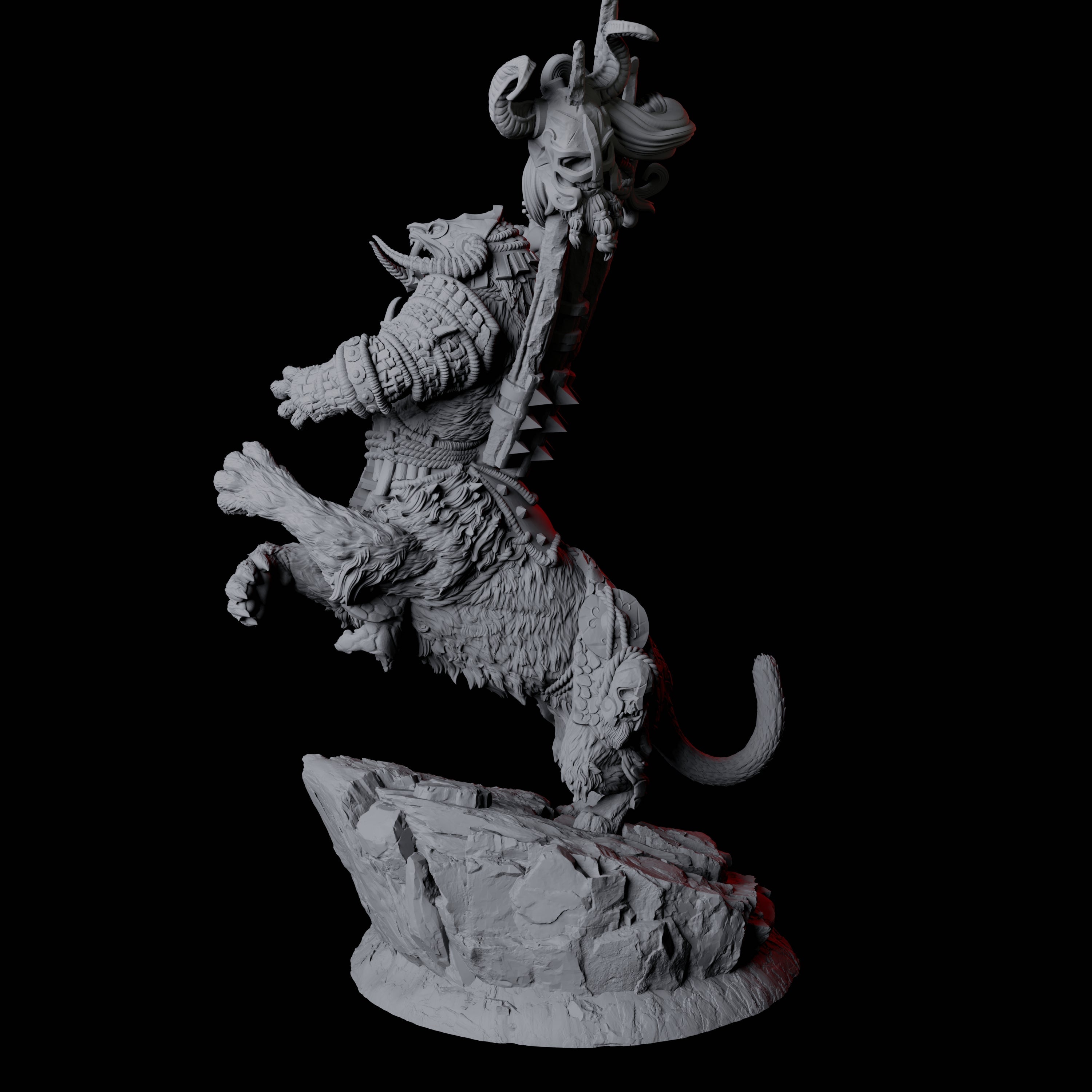 Cat Bear Centaur A Miniature for Dungeons and Dragons, Pathfinder or other TTRPGs