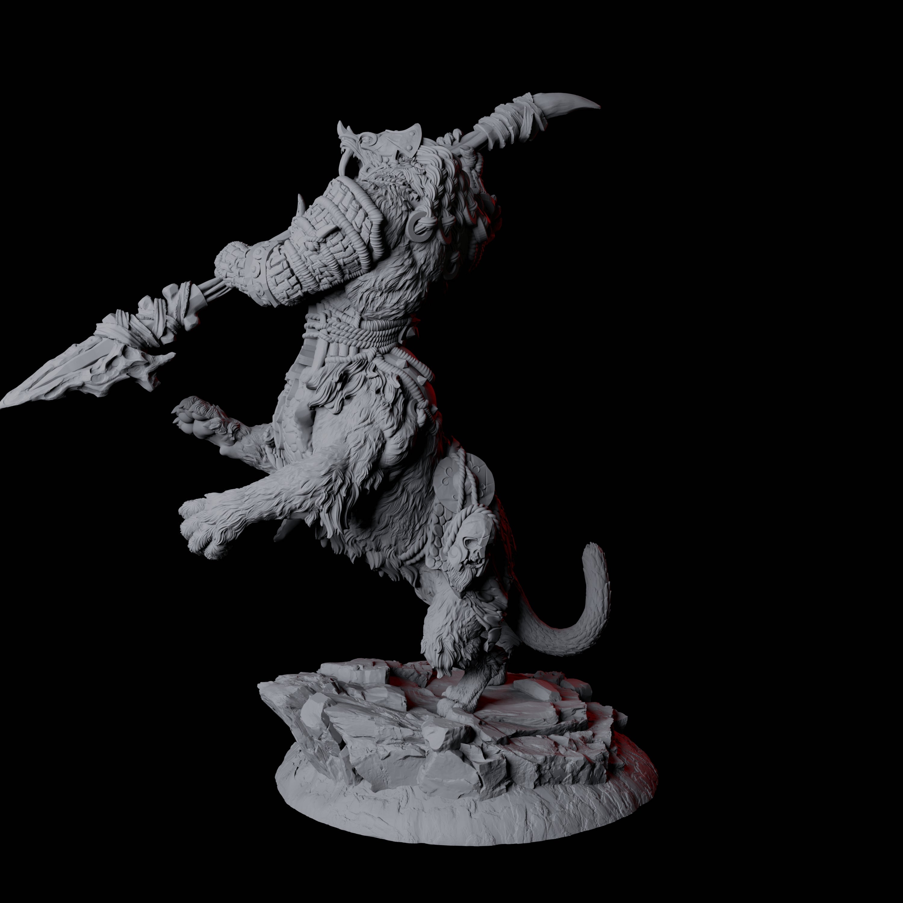 Cat Bear Centaur B Miniature for Dungeons and Dragons, Pathfinder or other TTRPGs