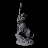Cat Bear Centaur C Miniature for Dungeons and Dragons, Pathfinder or other TTRPGs
