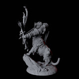 Cat Bear Centaur C Miniature for Dungeons and Dragons, Pathfinder or other TTRPGs