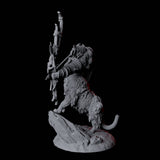 Cat Bear Centaur C Miniature for Dungeons and Dragons, Pathfinder or other TTRPGs