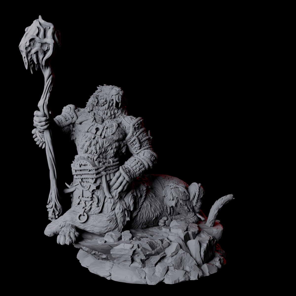 Figurine Centaure Chaman Dungeons & Lasers M36 - Non Peinte, échelle 28mm, Pour Modélistes Confirmés