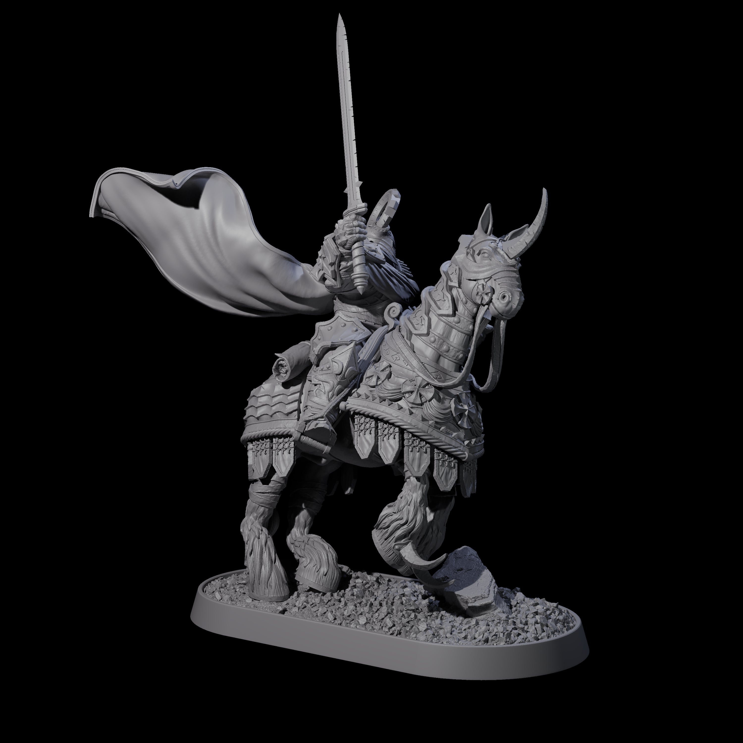 Cavalry of the Golden Circle A Miniature for Dungeons and Dragons, Pathfinder or other TTRPGs