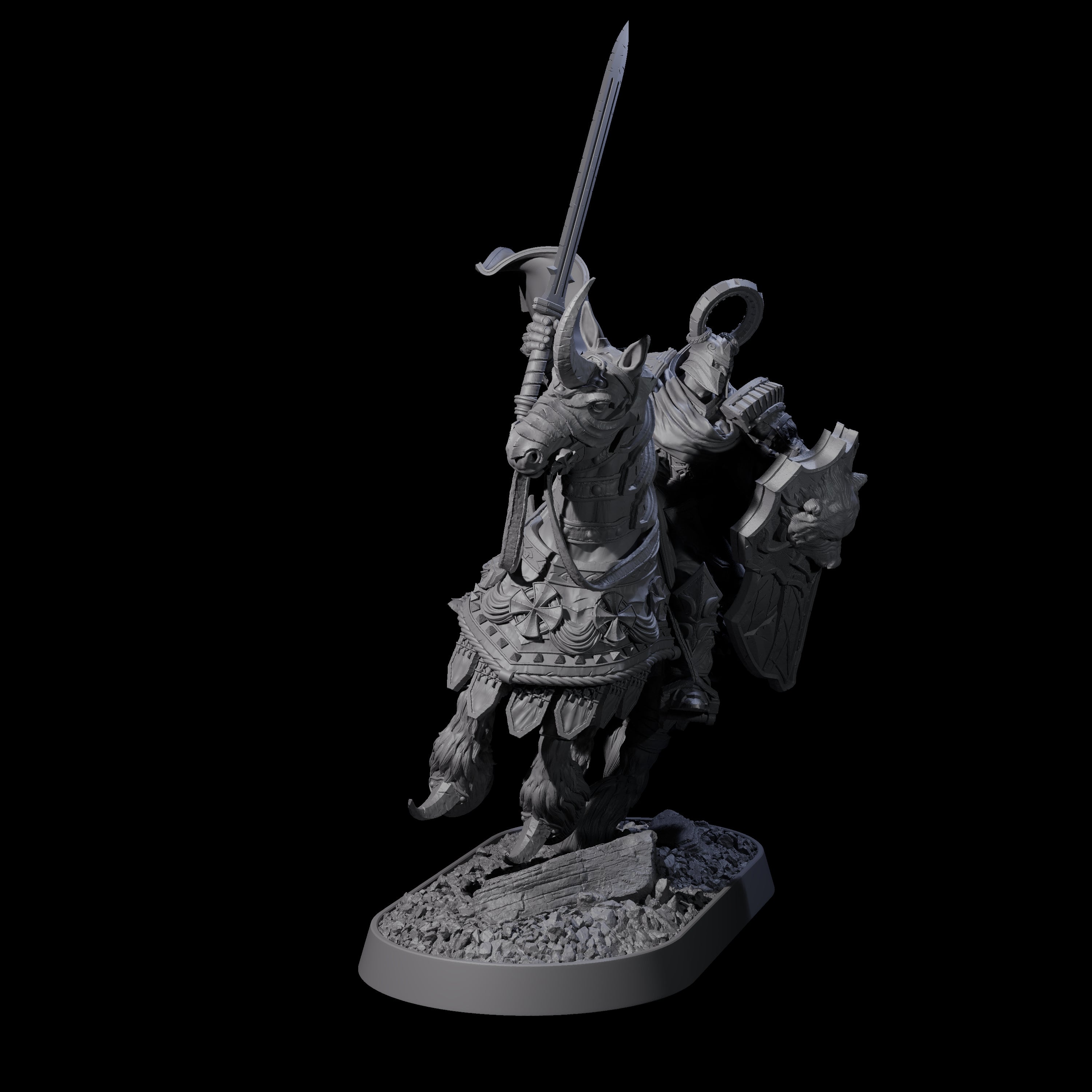 Cavalry of the Golden Circle A Miniature for Dungeons and Dragons, Pathfinder or other TTRPGs