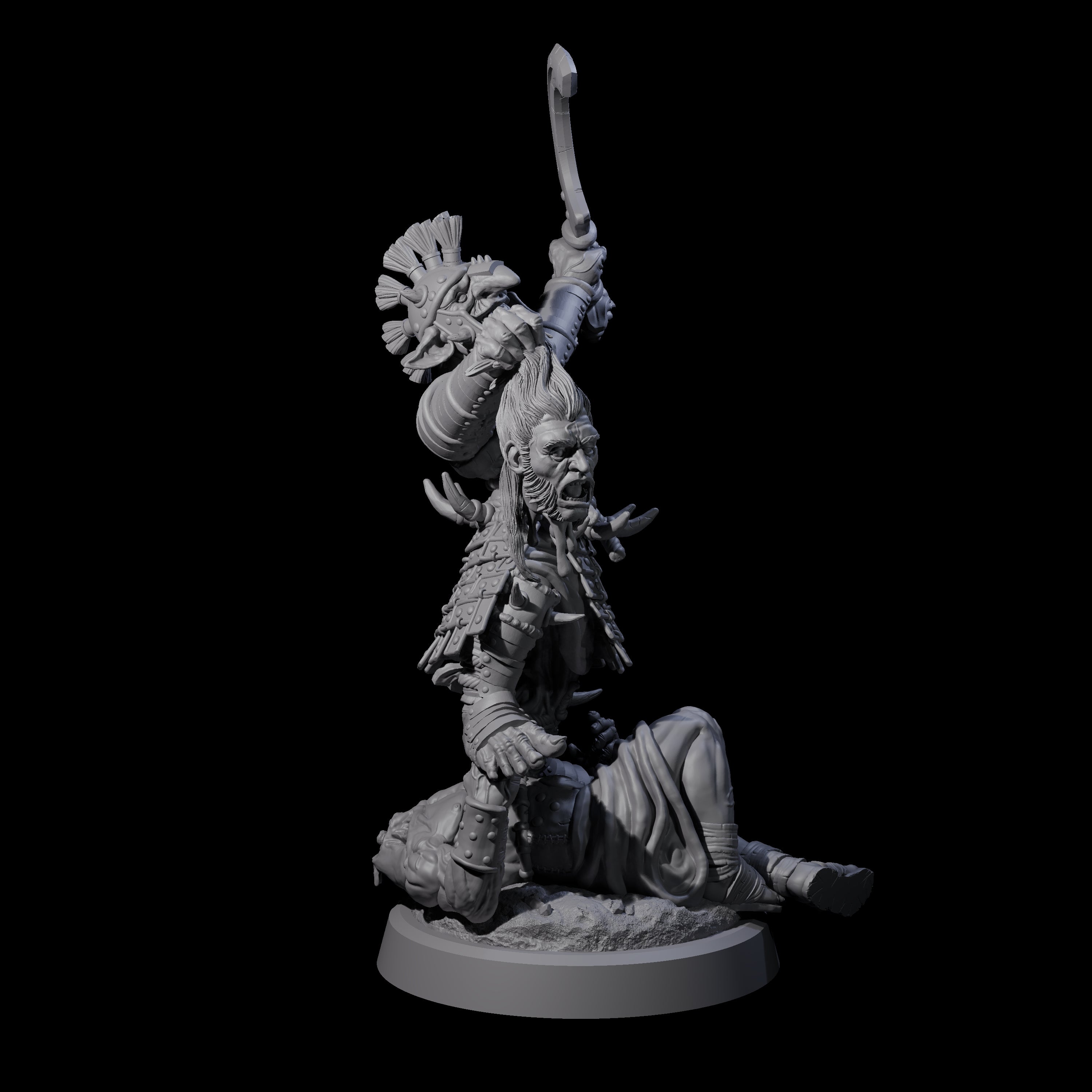 Celebrating Goblin Warlord Miniature for Dungeons and Dragons, Pathfinder or other TTRPGs